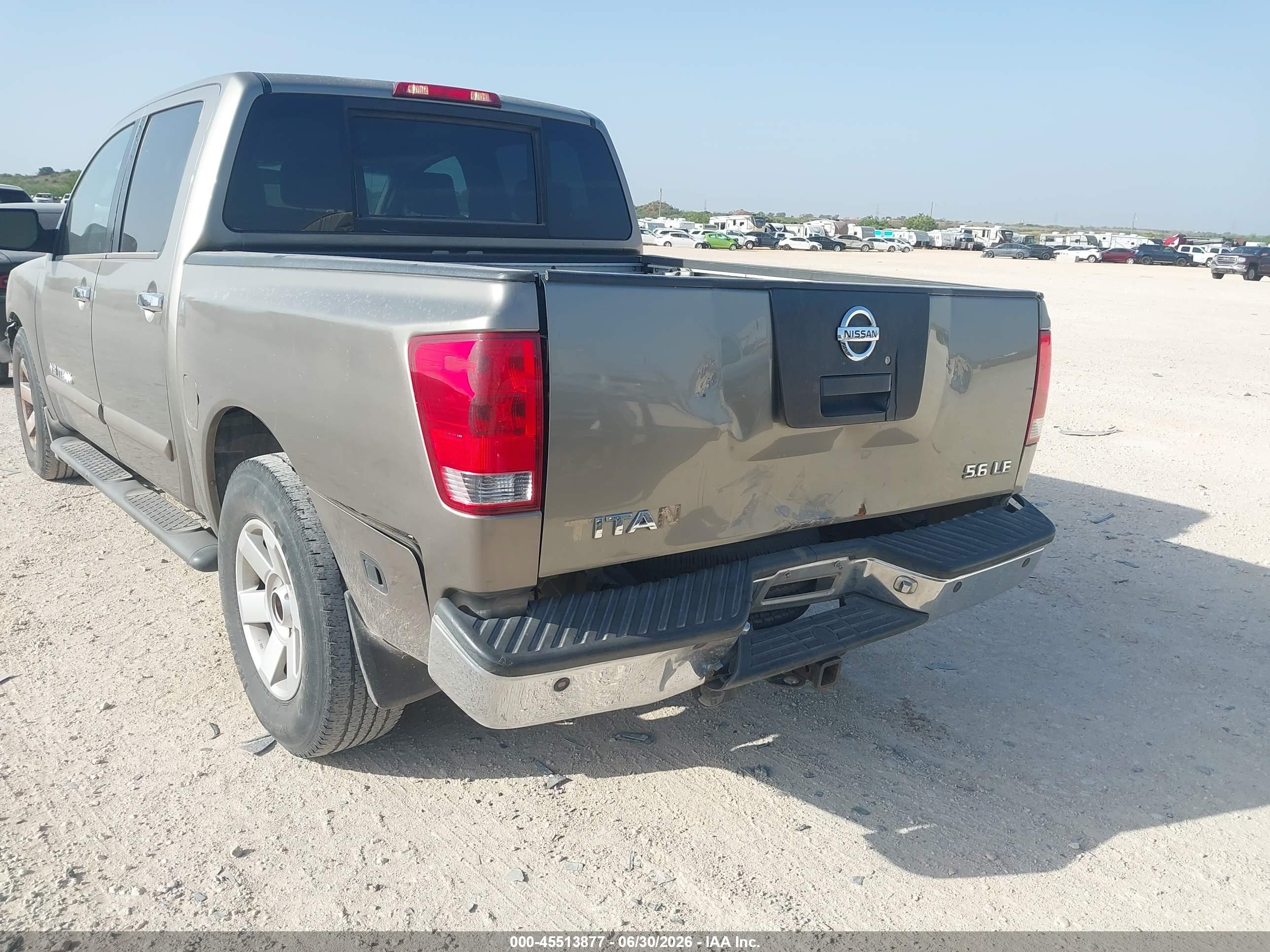 2006 Nissan Titan Le Beige vin: 1N6BA07AX6N550688