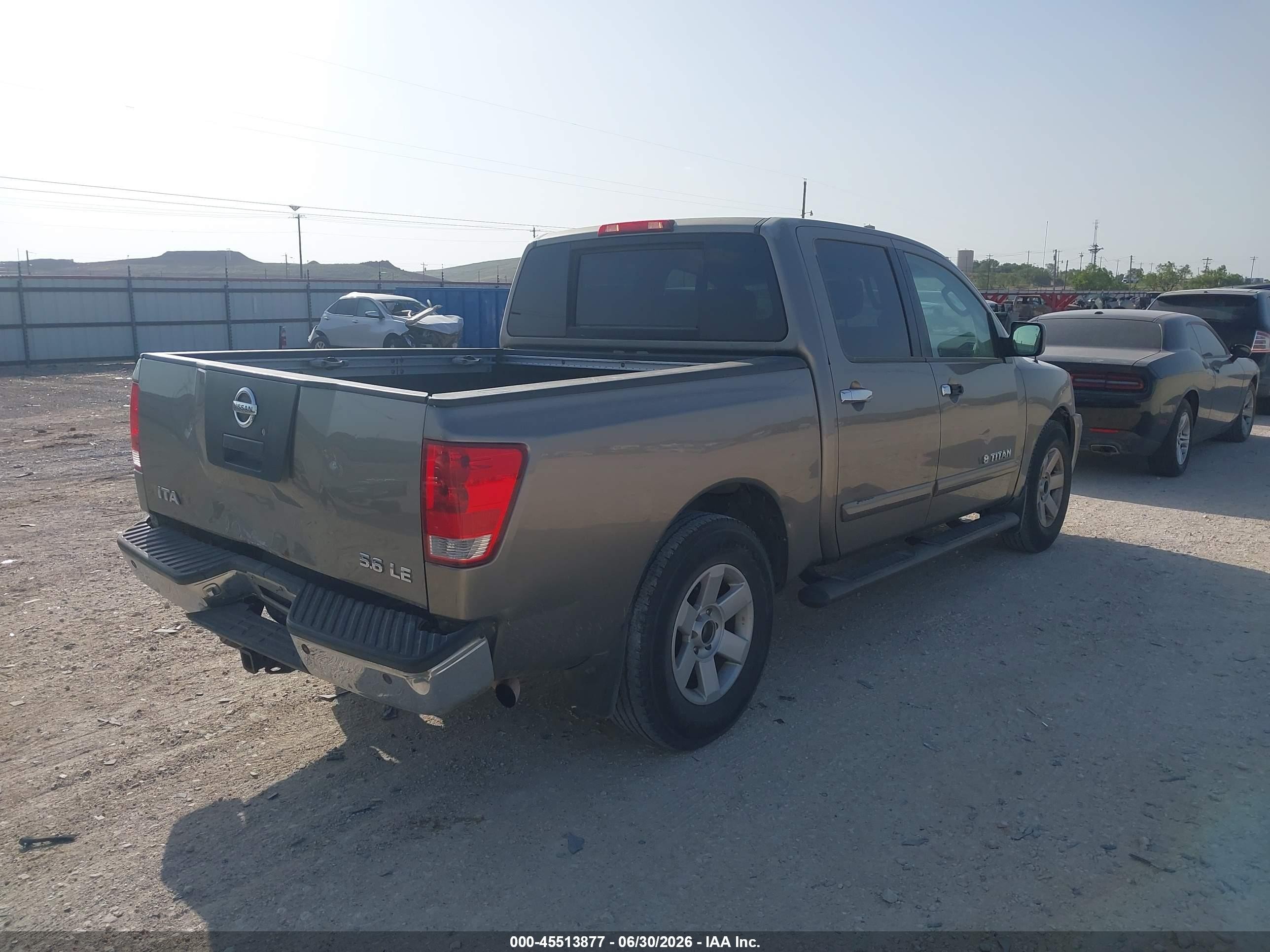2006 Nissan Titan Le Beige vin: 1N6BA07AX6N550688