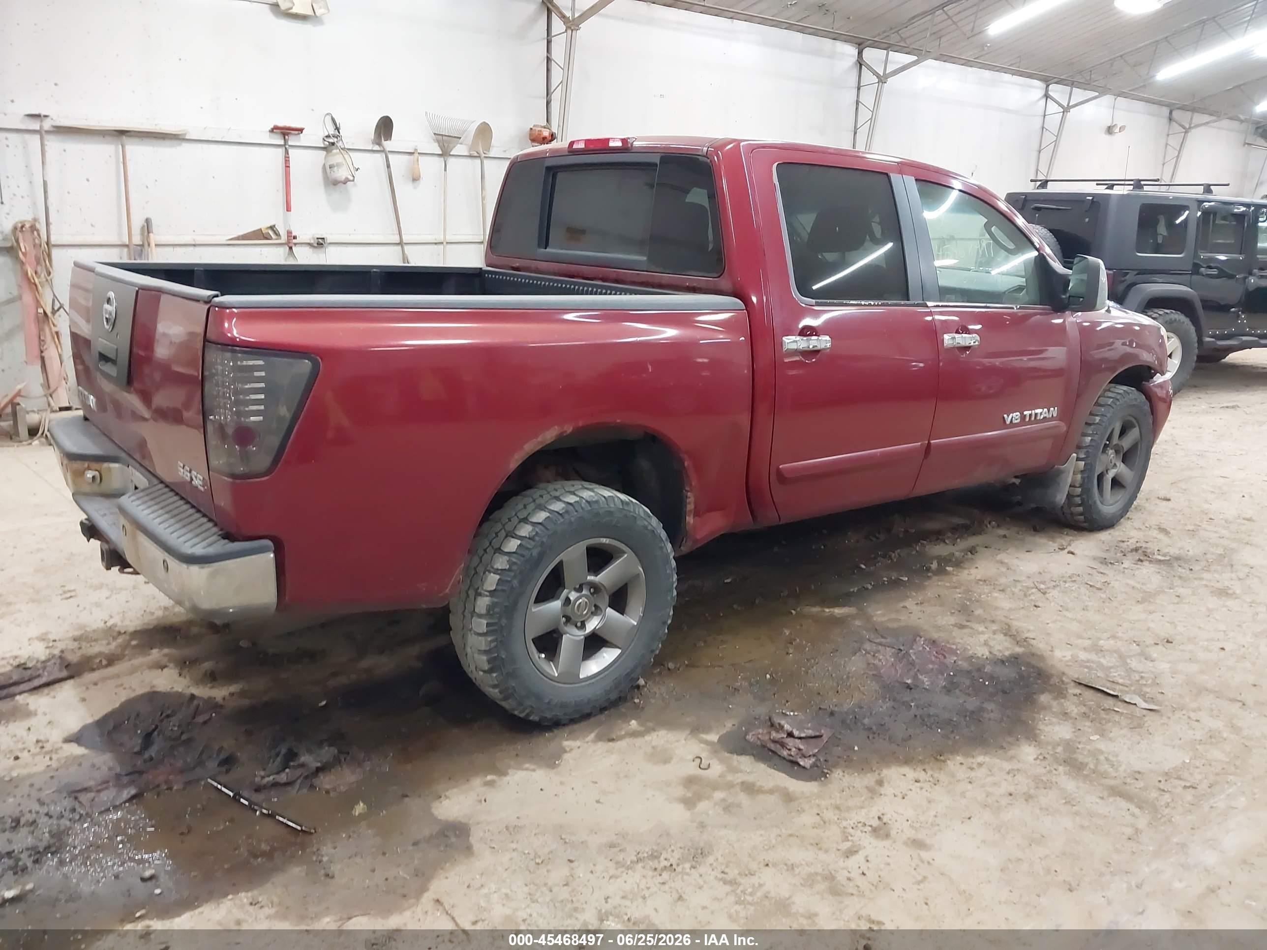 2005 Nissan Titan Se Burgundy vin: 1N6BA07B25N534301