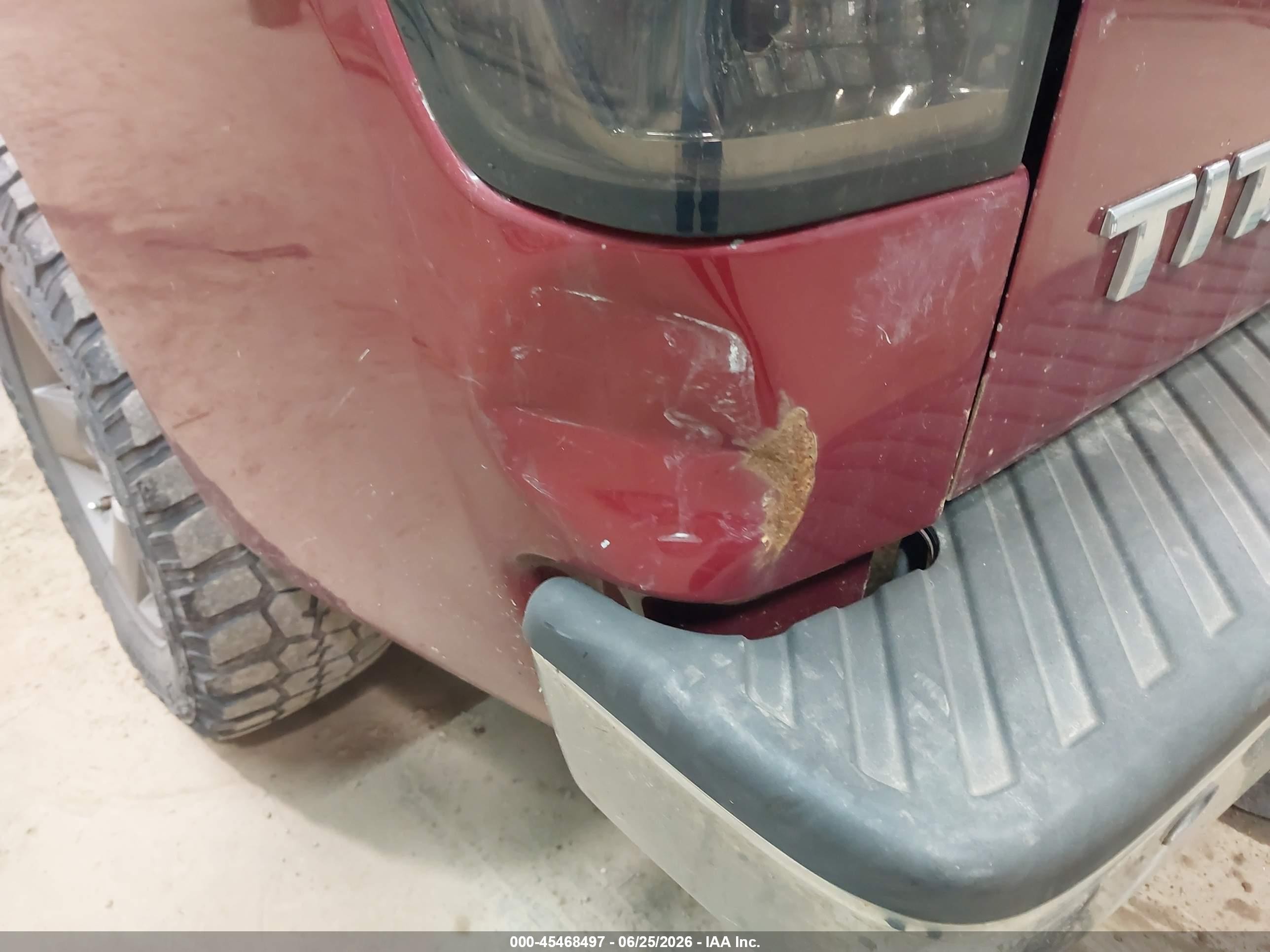 2005 Nissan Titan Se Burgundy vin: 1N6BA07B25N534301