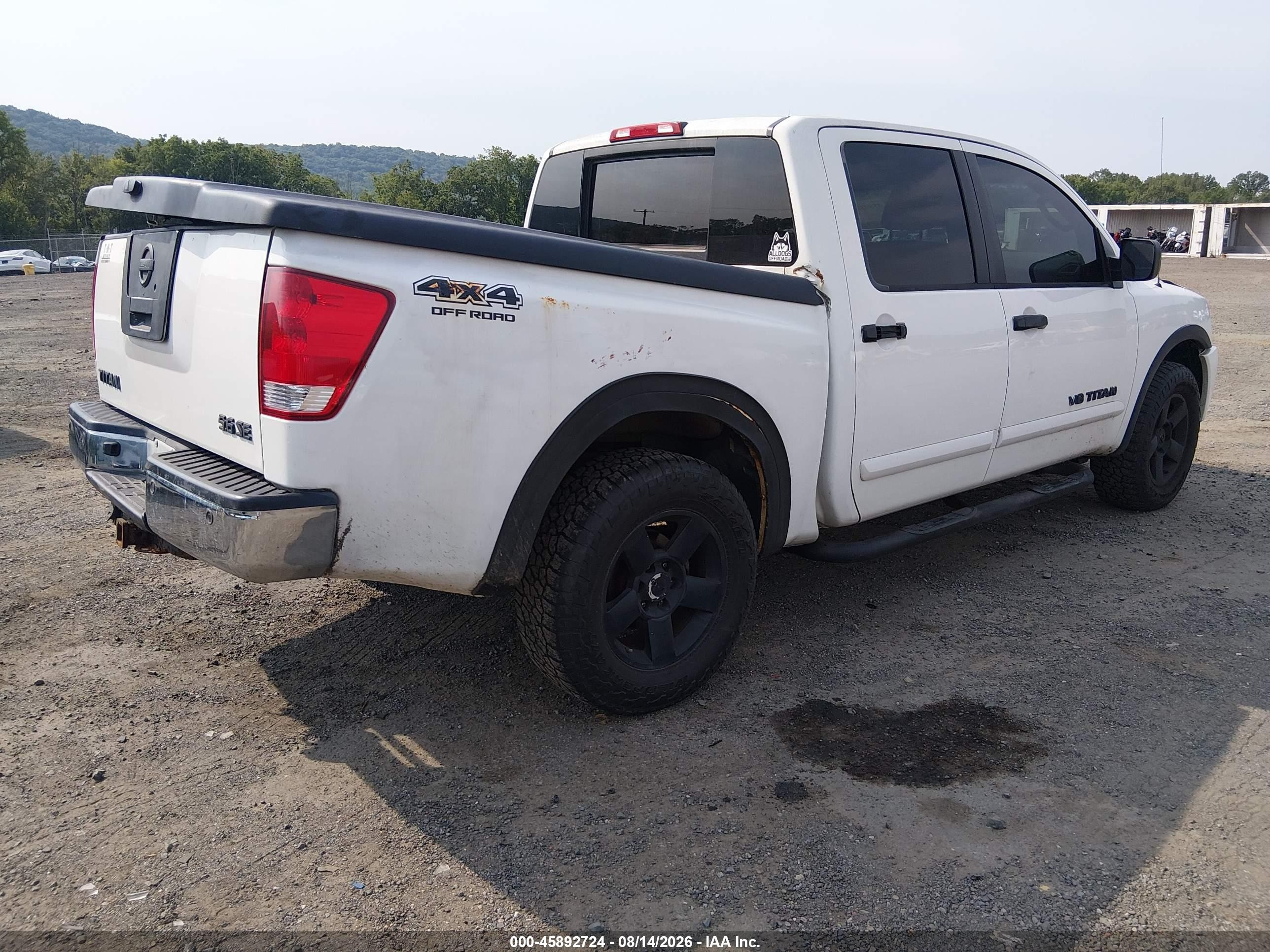 2006 Nissan Titan Se Белый vin: 1N6BA07B36N521204