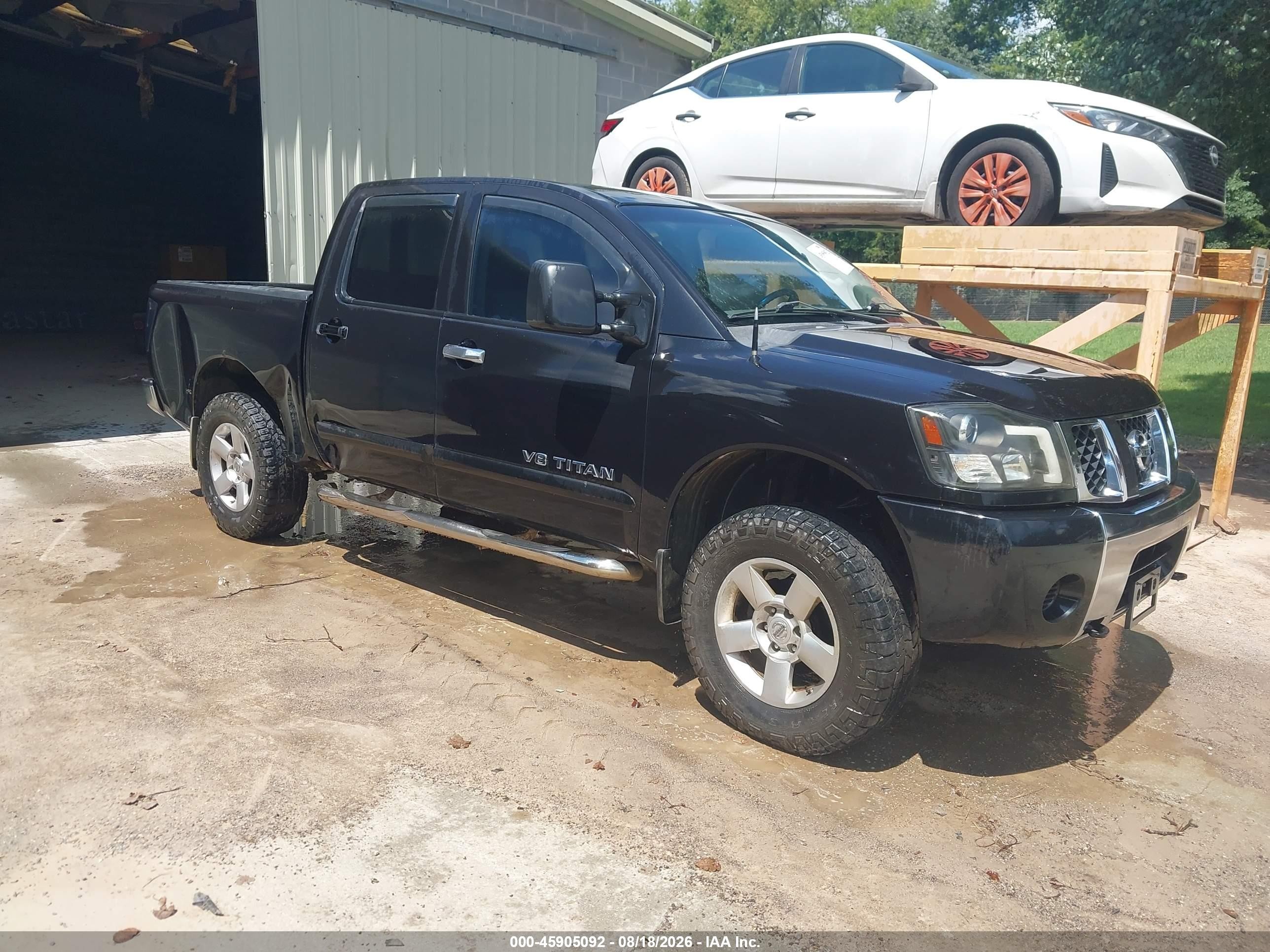 2006 Nissan Titan Se Black vin: 1N6BA07B36N554834