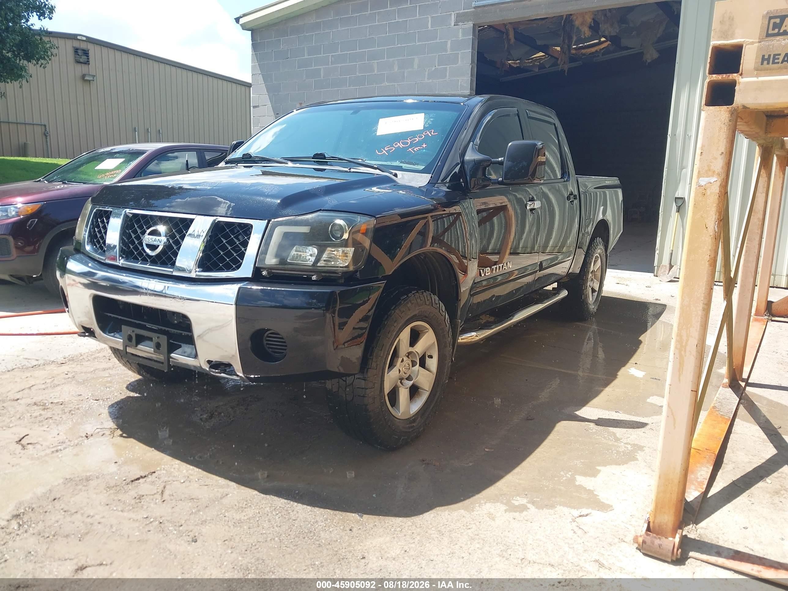 2006 Nissan Titan Se Black vin: 1N6BA07B36N554834