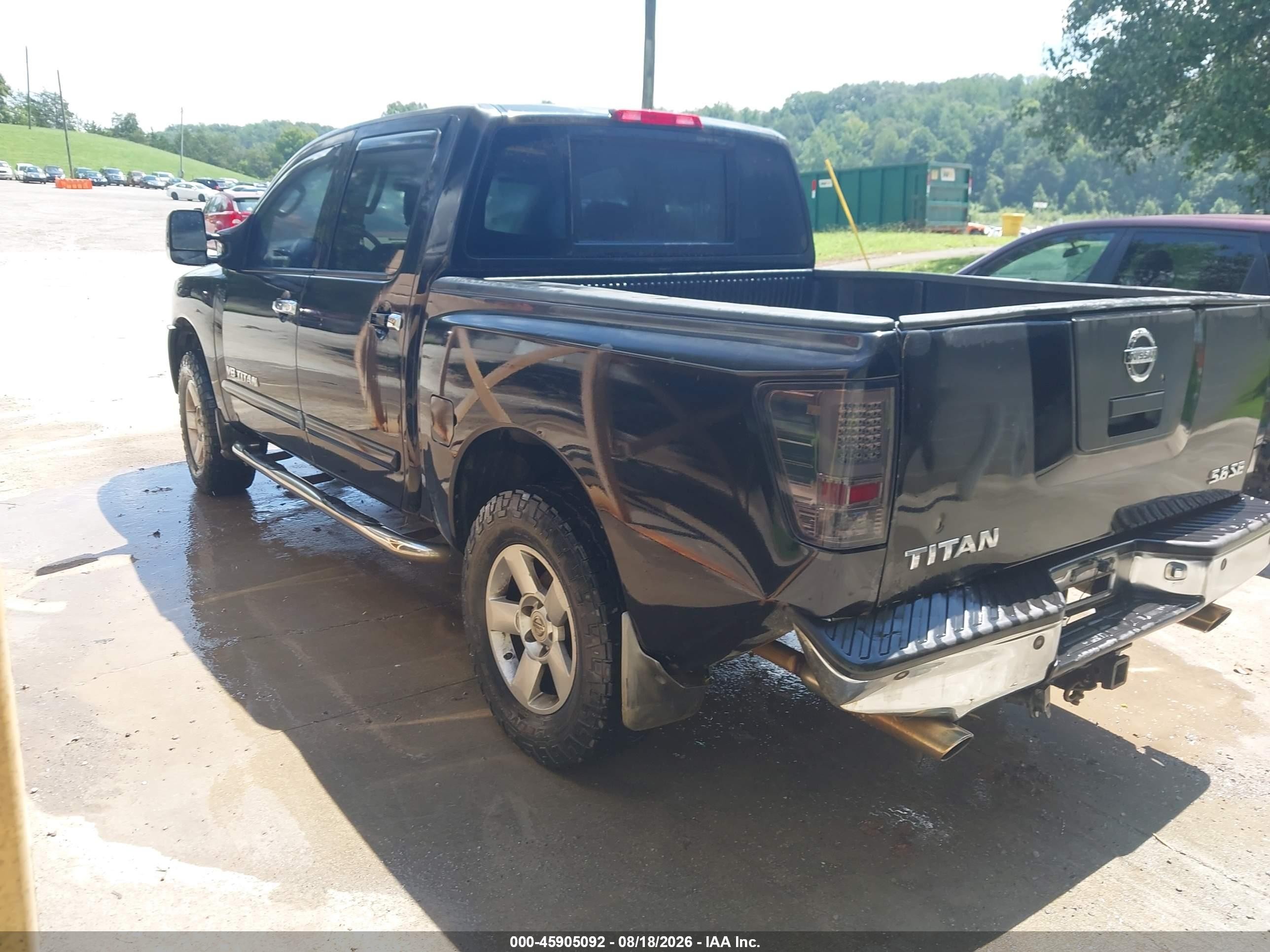 2006 Nissan Titan Se Black vin: 1N6BA07B36N554834