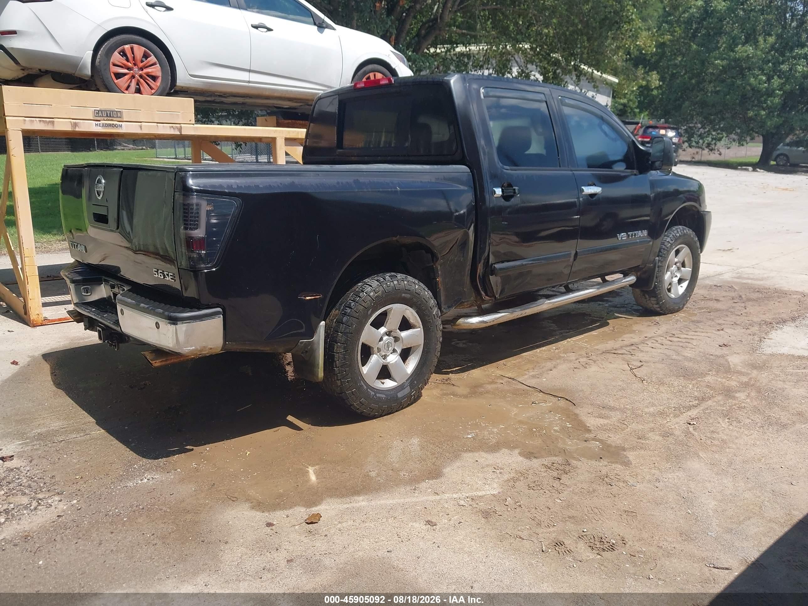 2006 Nissan Titan Se Black vin: 1N6BA07B36N554834
