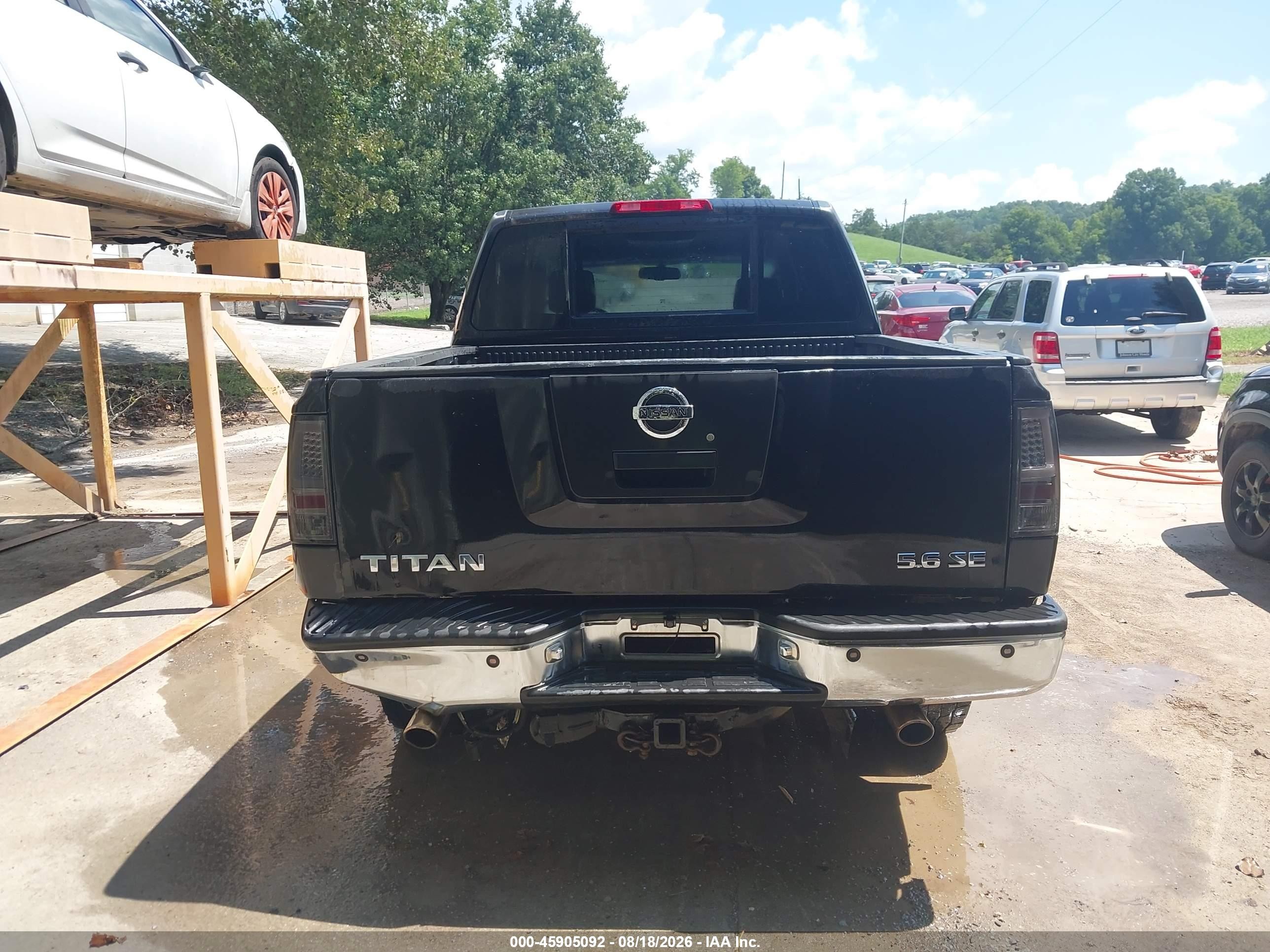 2006 Nissan Titan Se Black vin: 1N6BA07B36N554834