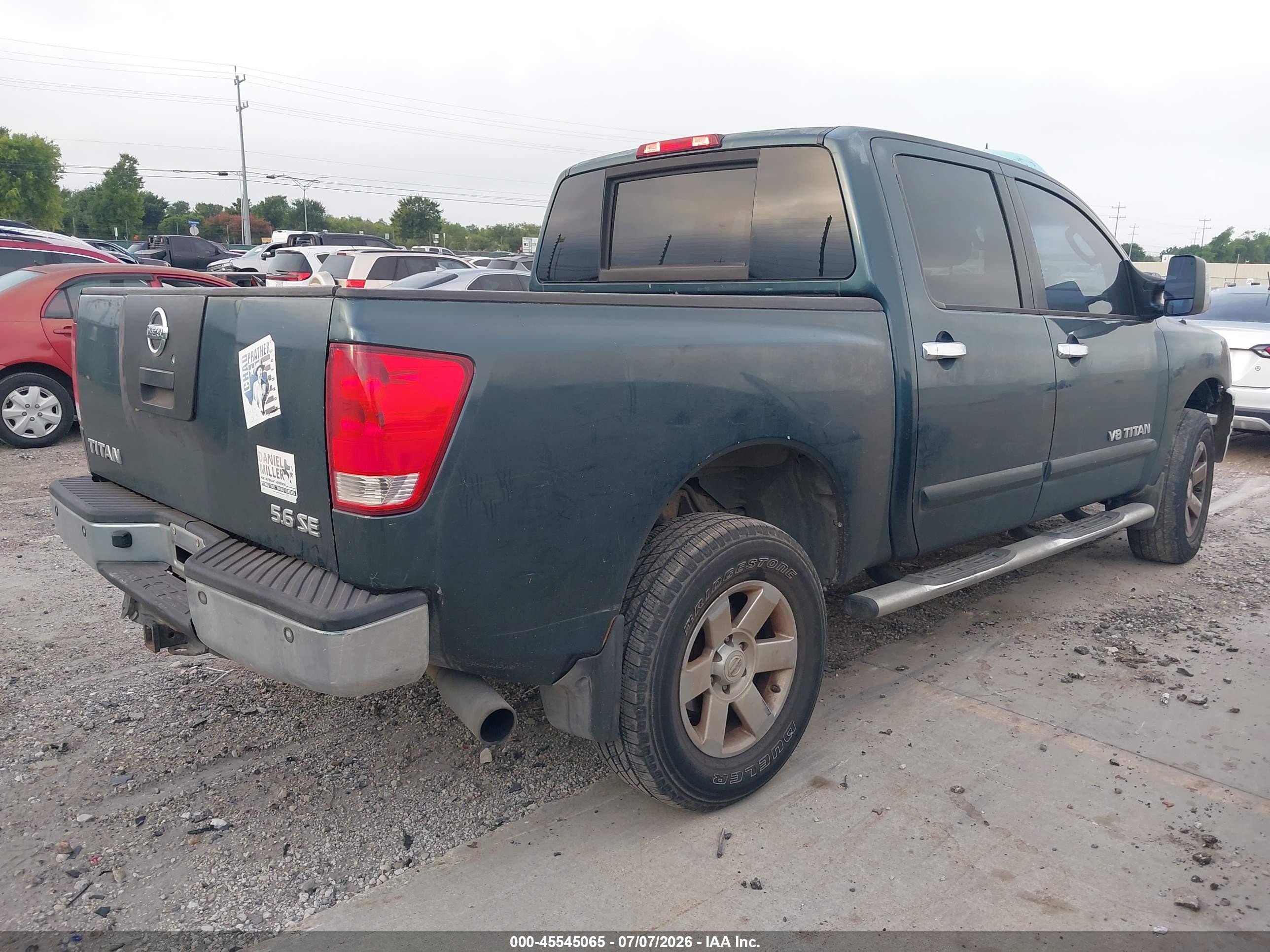 2007 Nissan Titan Se Blue vin: 1N6BA07B37N205240