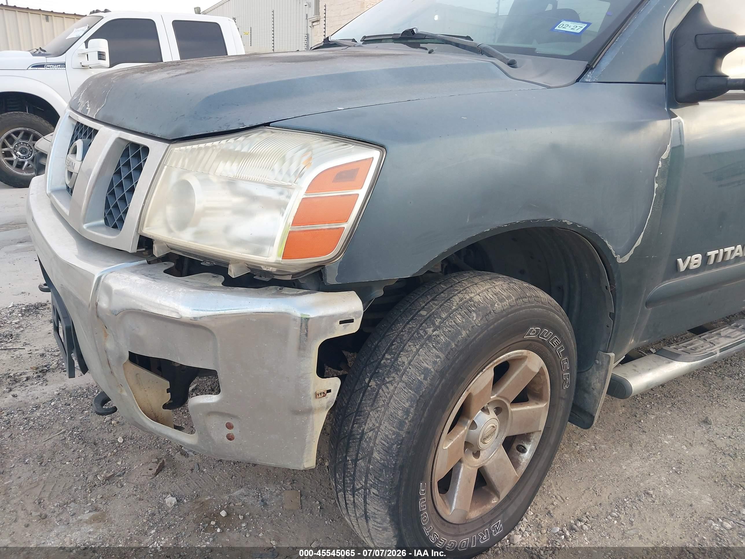 2007 Nissan Titan Se Blue vin: 1N6BA07B37N205240