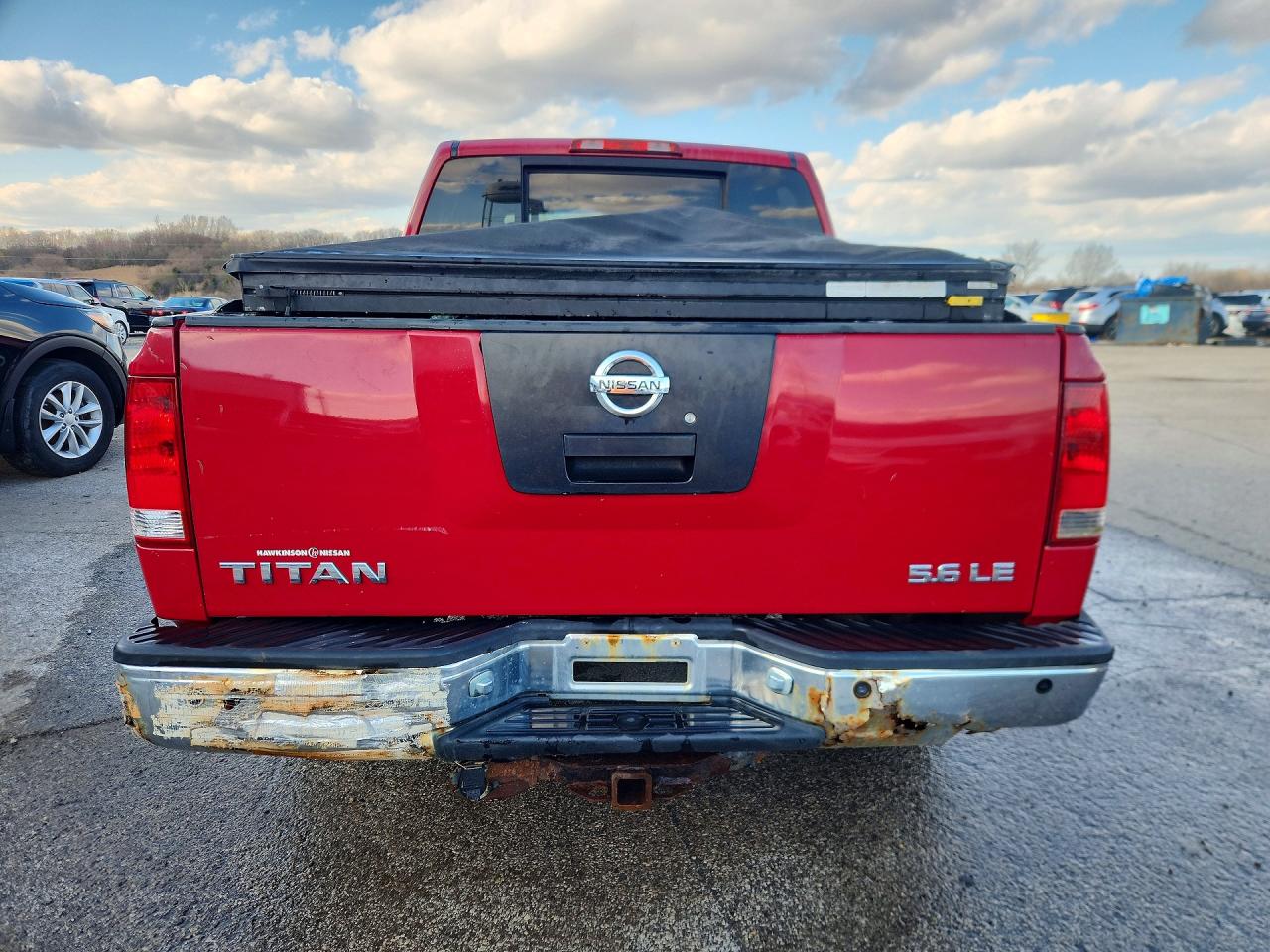 2005 Nissan Titan Xe/se/le Red vin: 1N6BA07B55N573450