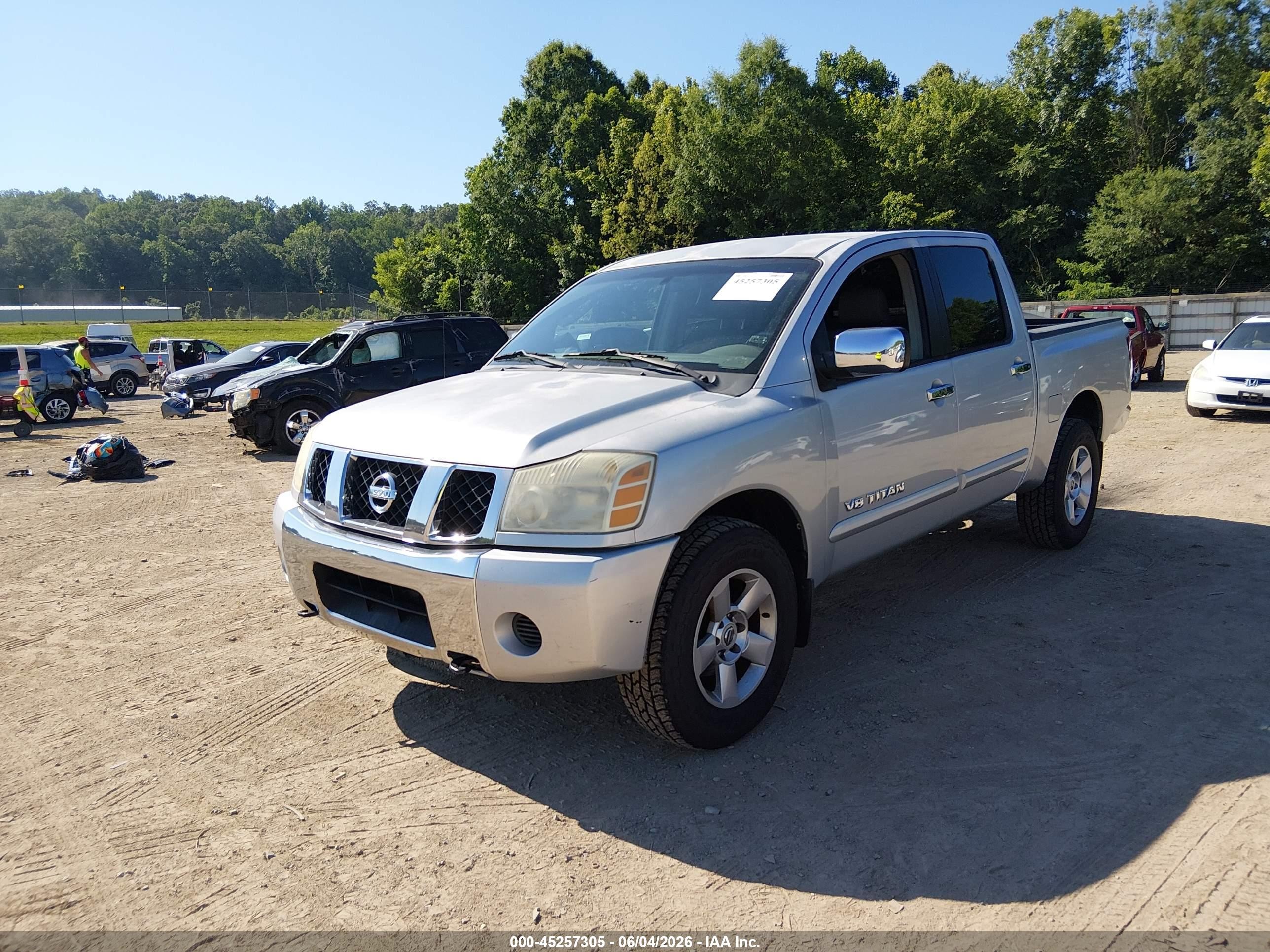 2005 Nissan Titan Se Silver vin: 1N6BA07B85N559736