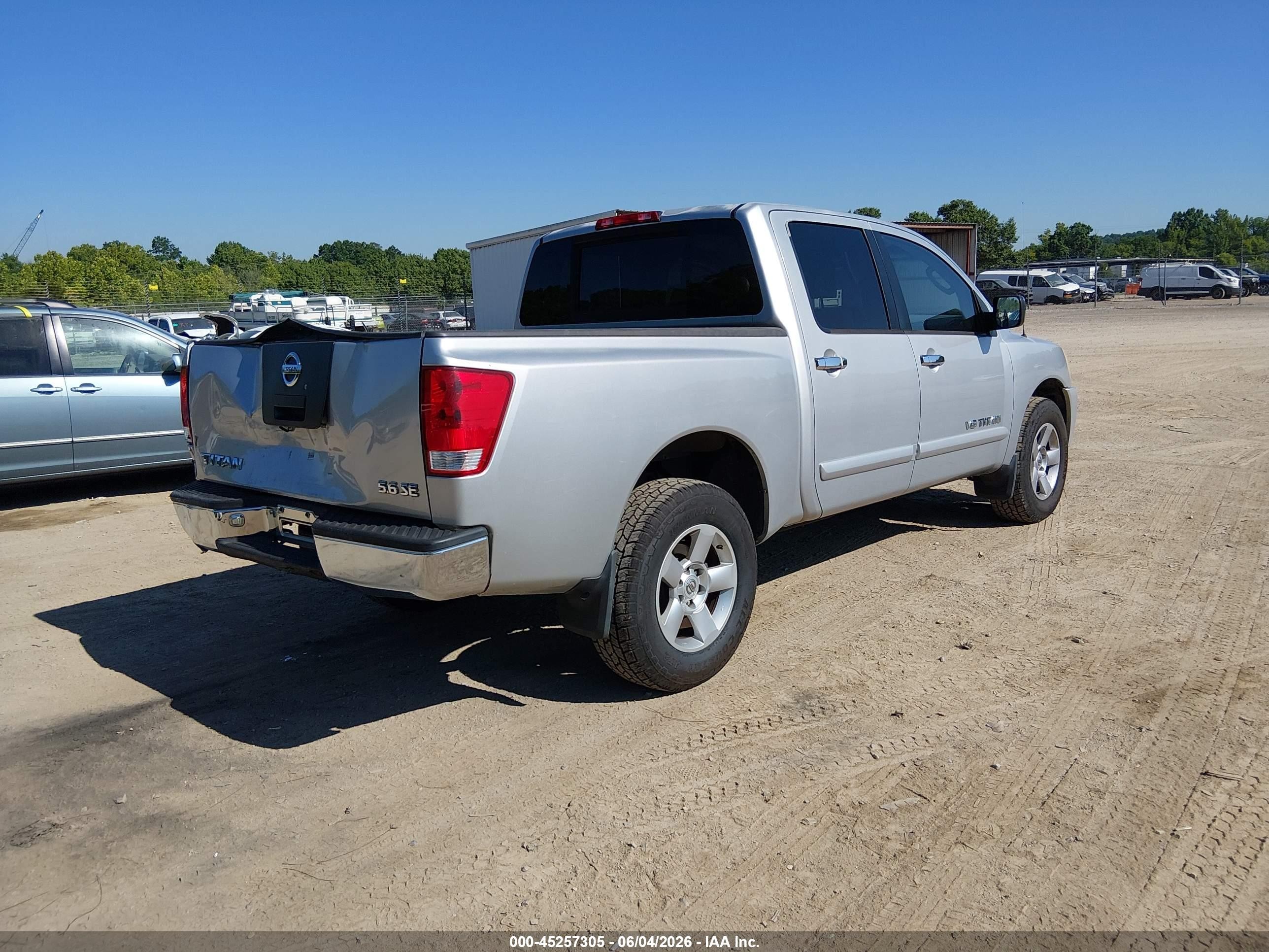 2005 Nissan Titan Se Silver vin: 1N6BA07B85N559736
