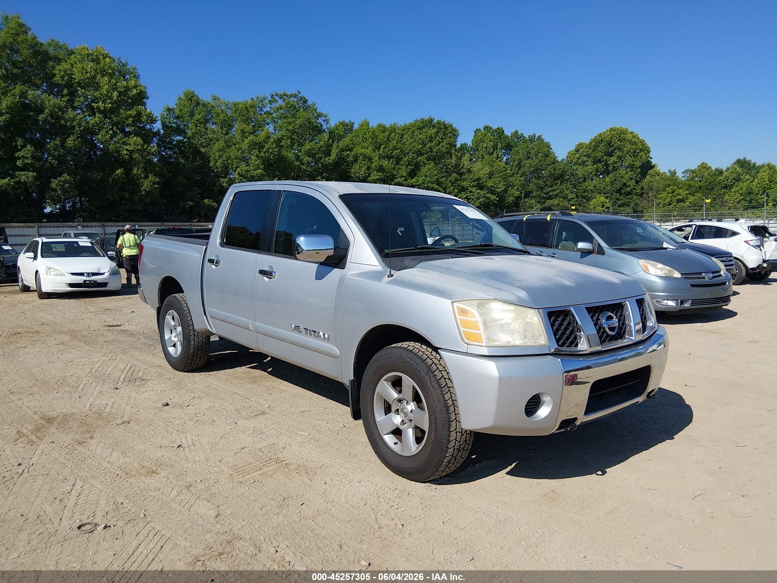 2005 Nissan Titan Se Silver vin: 1N6BA07B85N559736