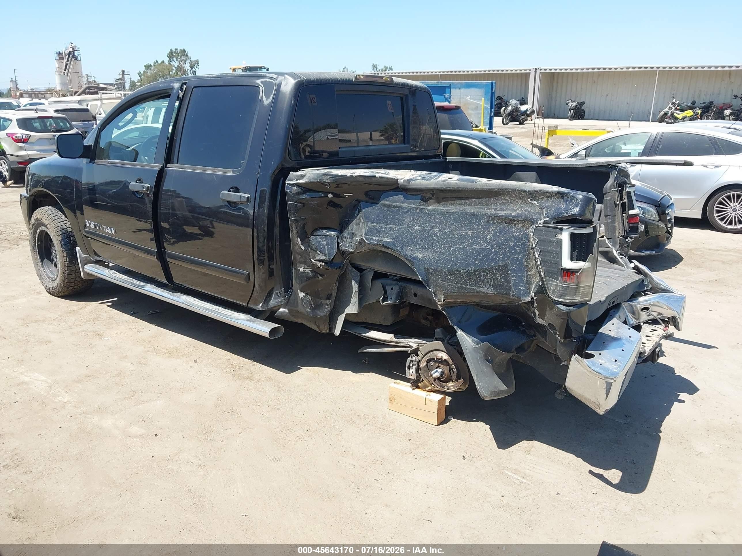 2007 Nissan Titan Se Black vin: 1N6BA07B87N212183