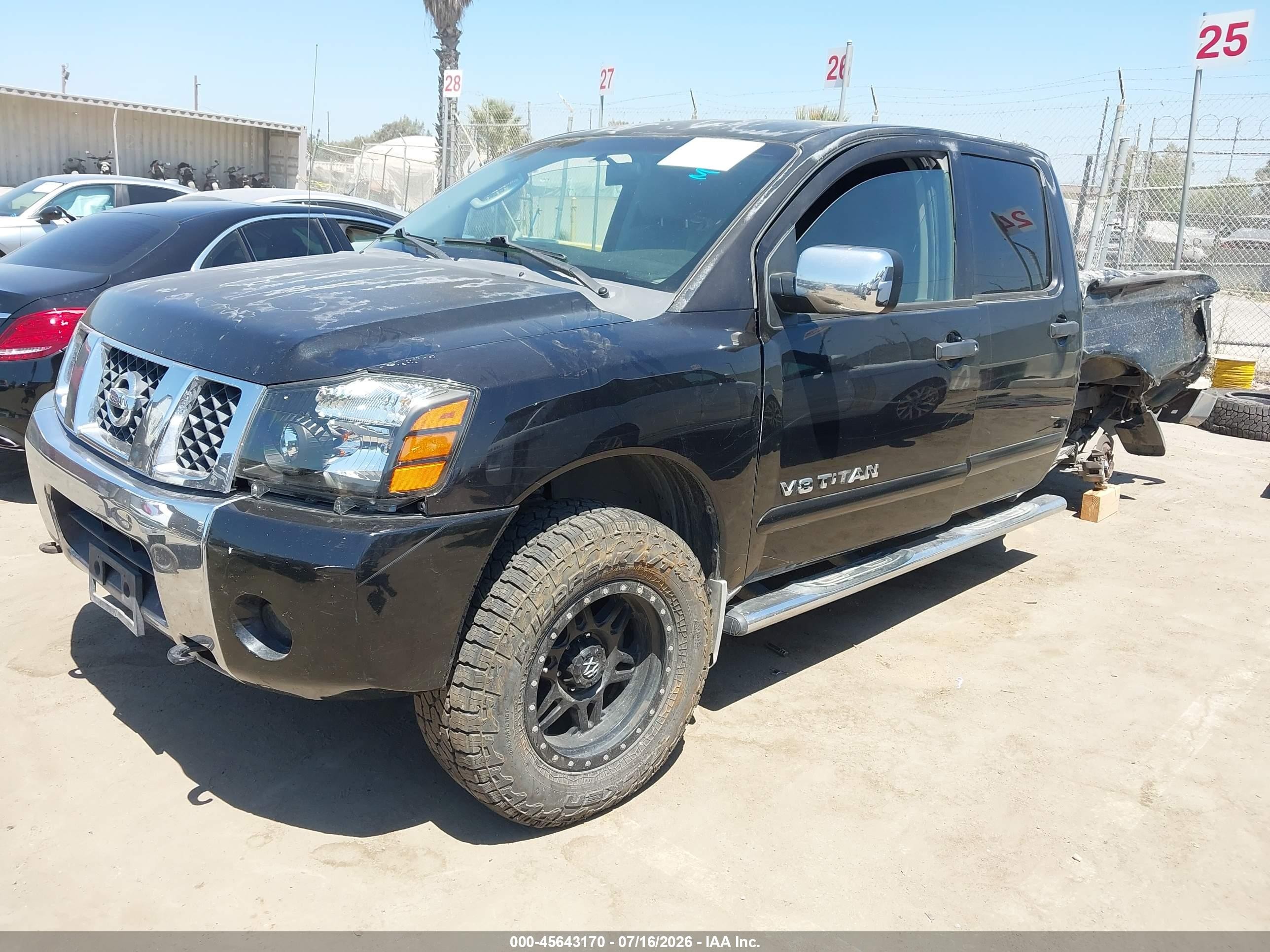 2007 Nissan Titan Se Black vin: 1N6BA07B87N212183