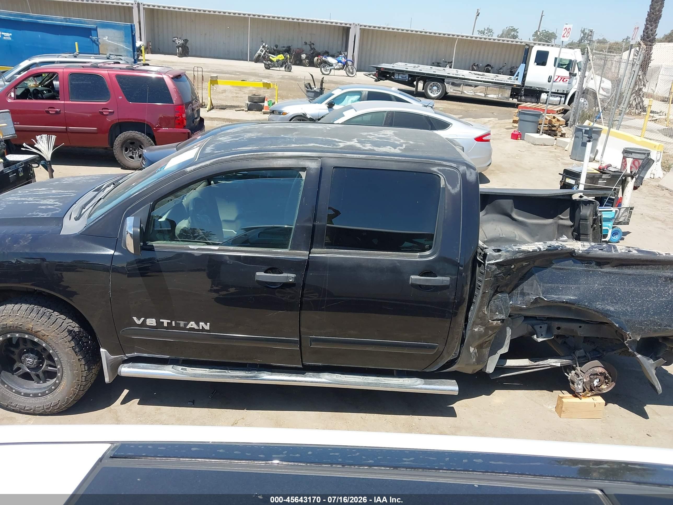 2007 Nissan Titan Se Black vin: 1N6BA07B87N212183