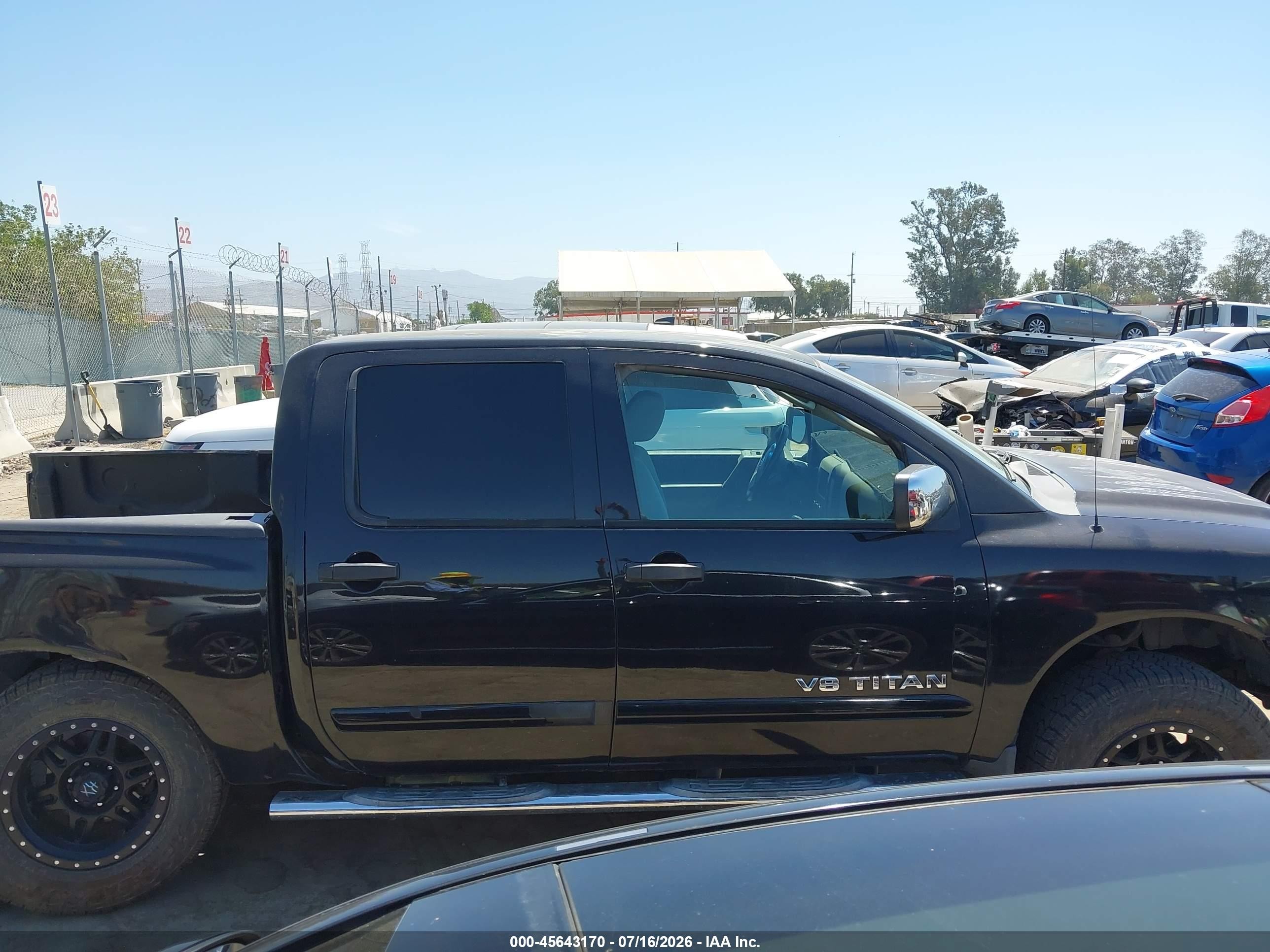 2007 Nissan Titan Se Black vin: 1N6BA07B87N212183