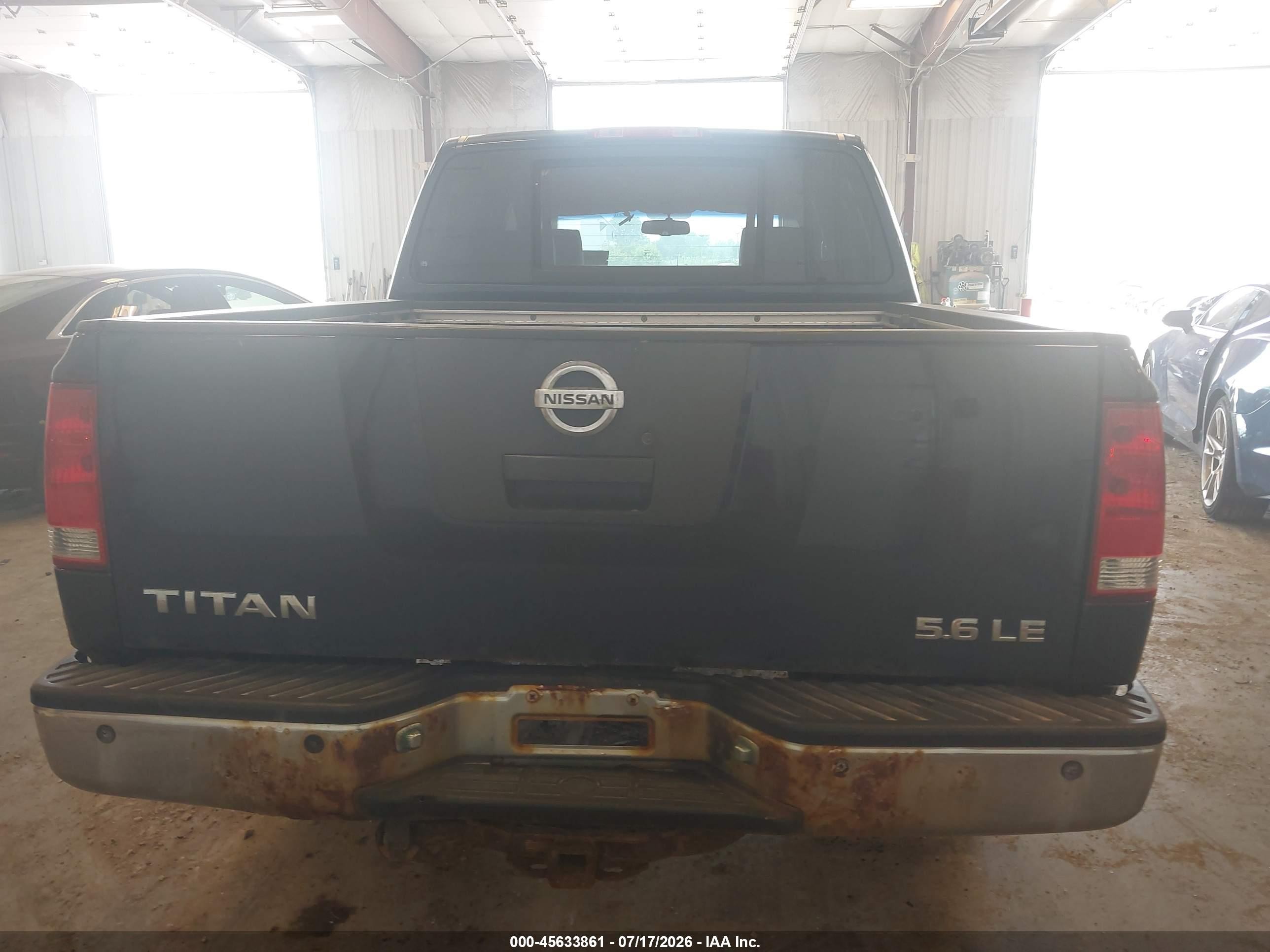 2006 Nissan Titan Le Blue vin: 1N6BA07B96N522017