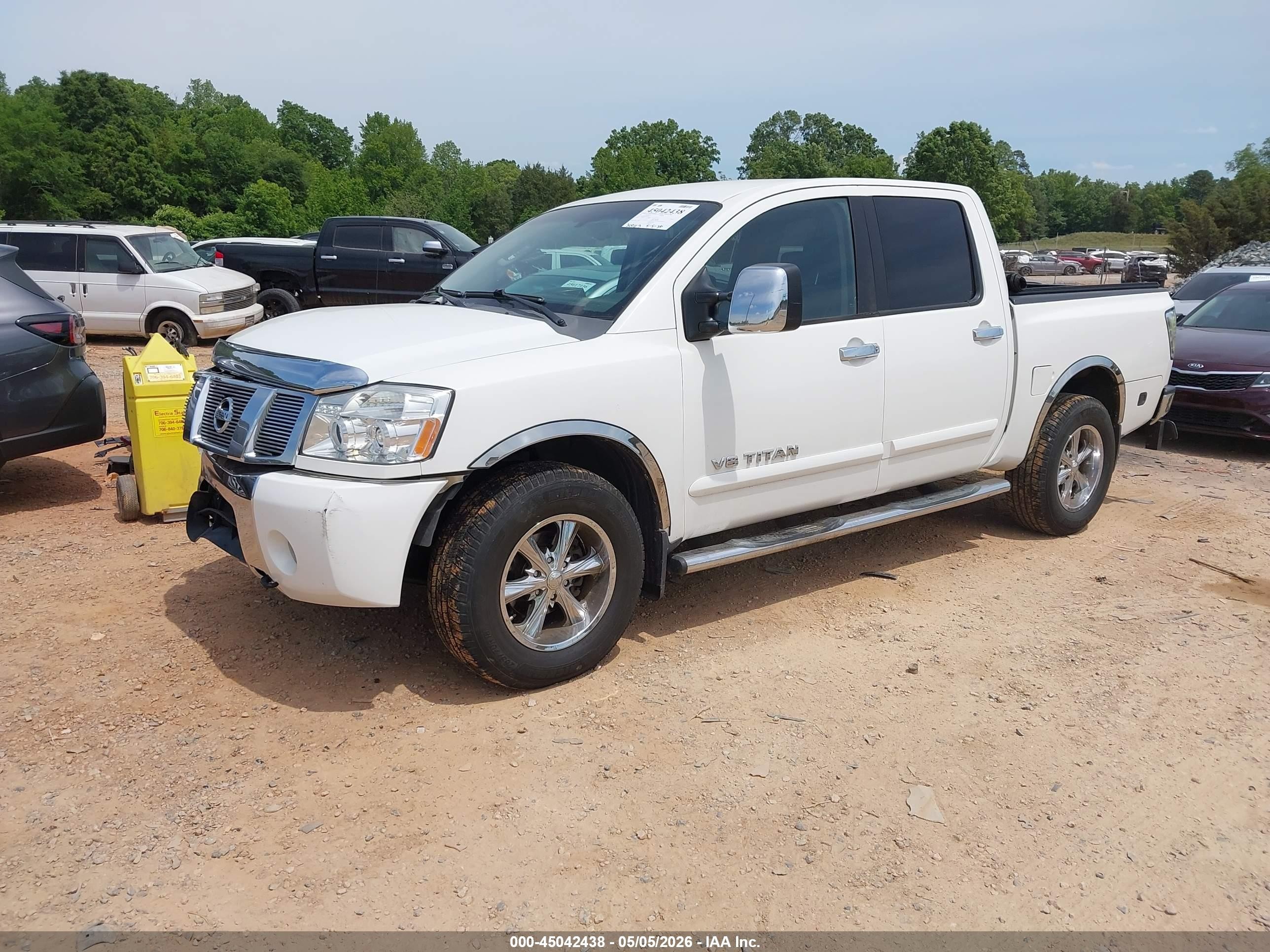 2007 Nissan Titan Le White vin: 1N6BA07B97N220034