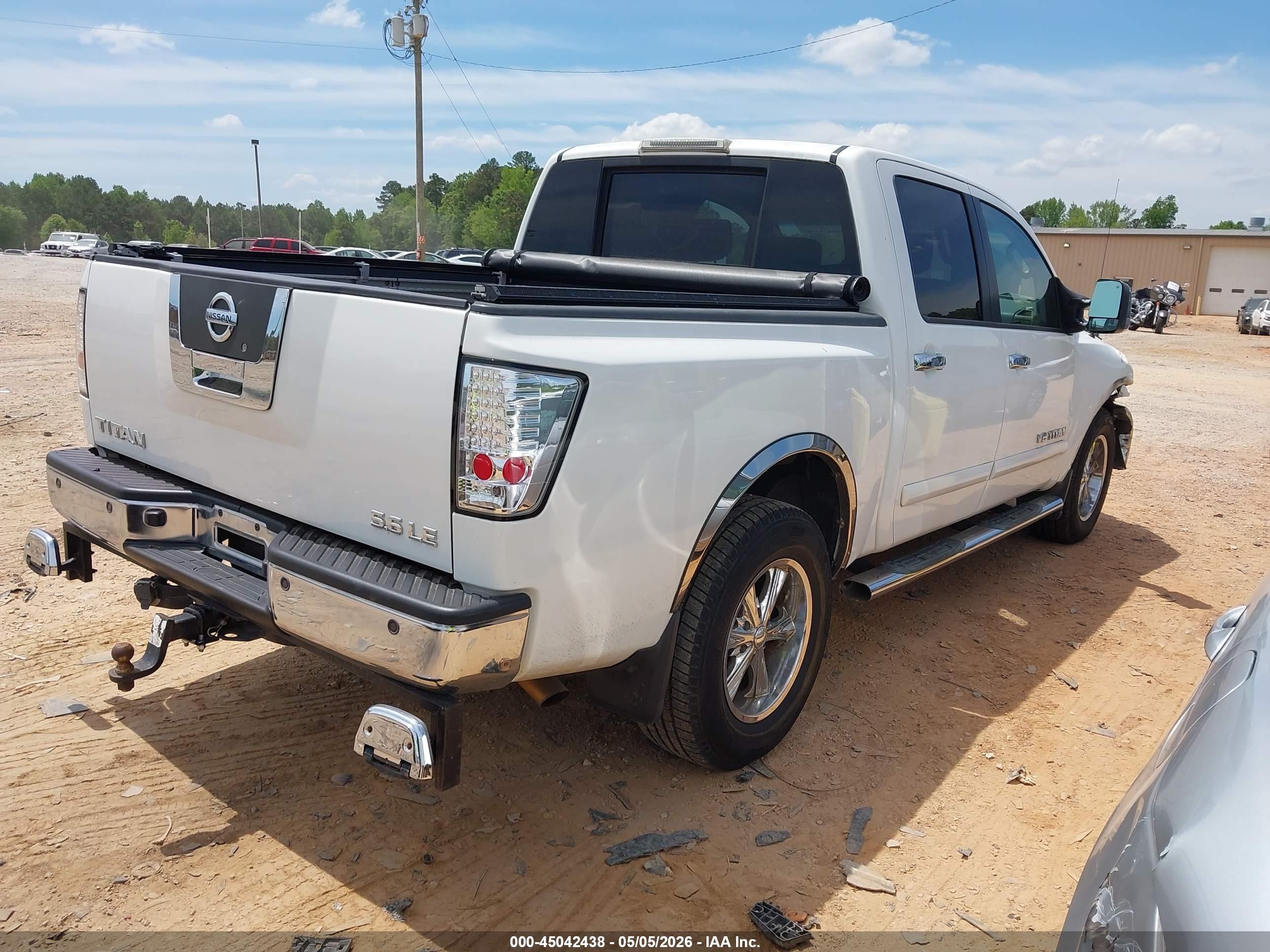 2007 Nissan Titan Le White vin: 1N6BA07B97N220034