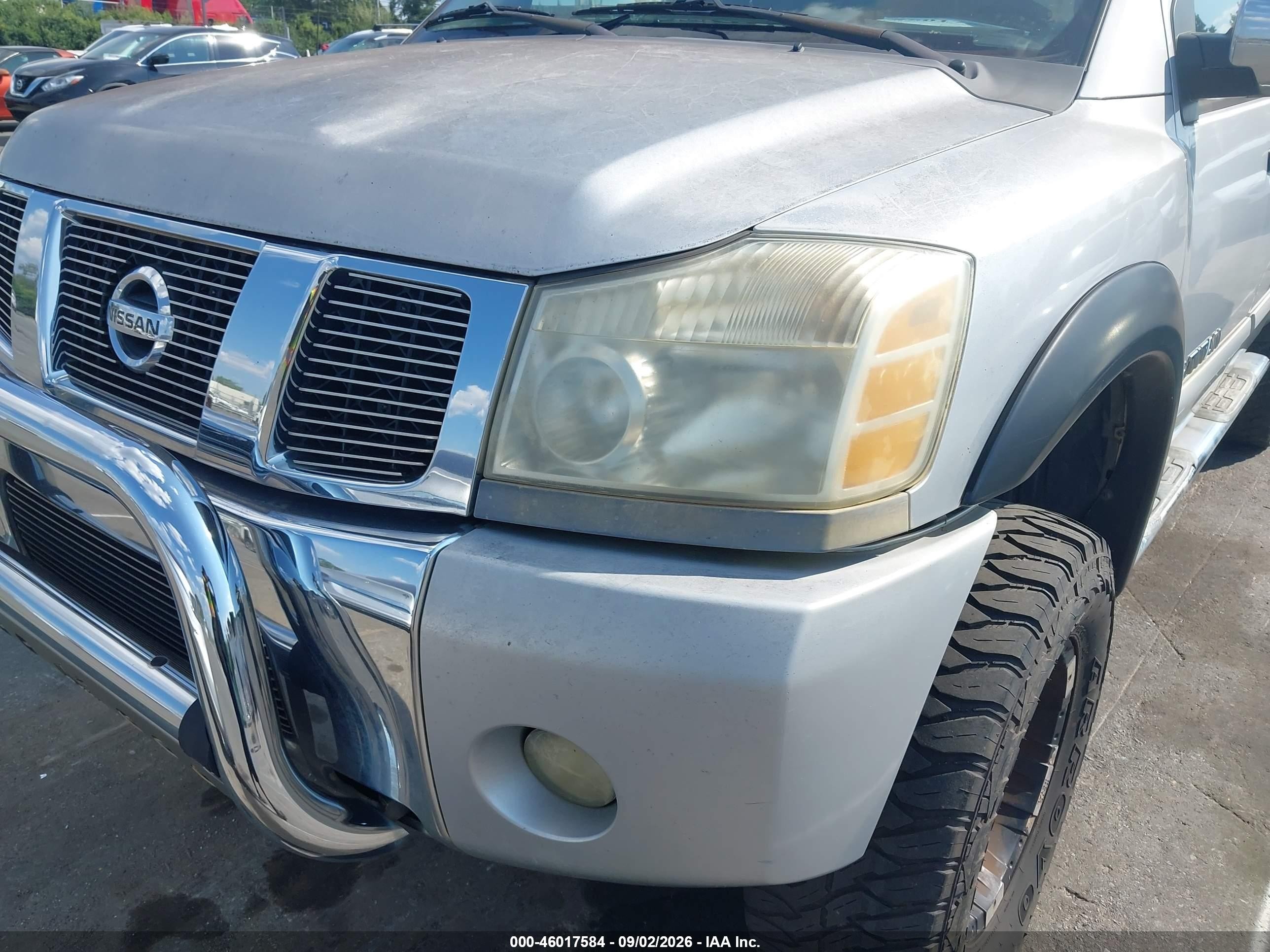 2007 Nissan Titan Le Серебряный vin: 1N6BA07B97N230000