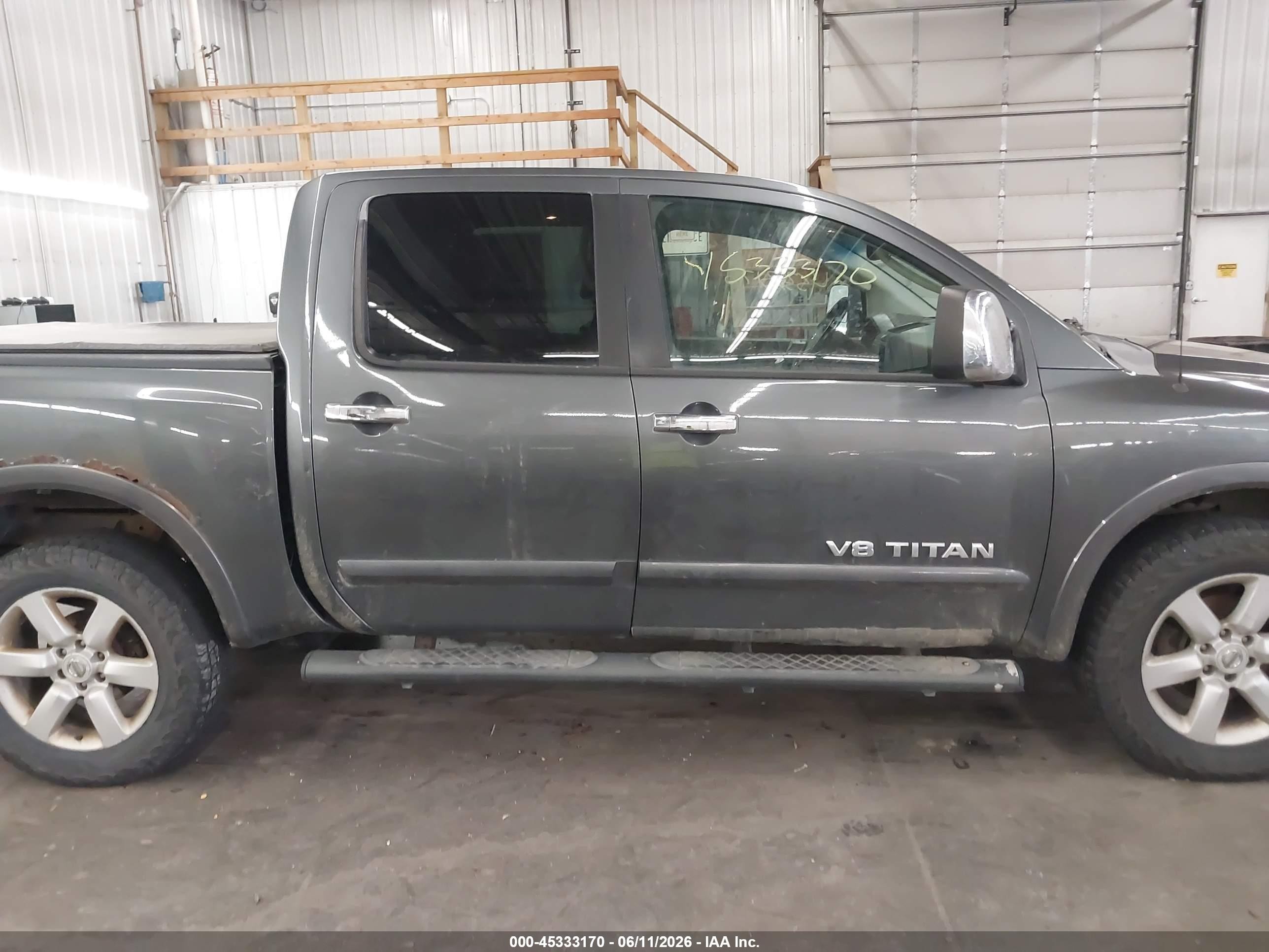 2008 Nissan Titan Le Серый vin: 1N6BA07C18N301362