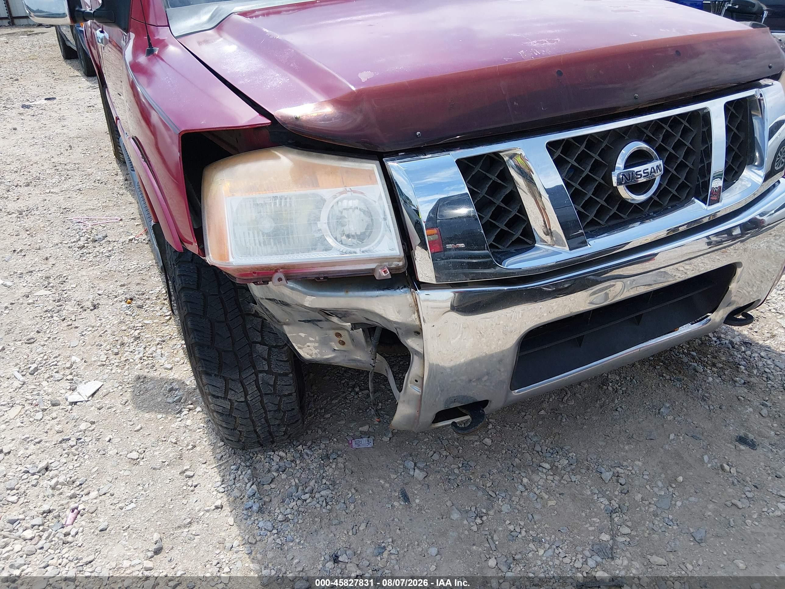 2008 Nissan Titan Le Red vin: 1N6BA07C48N310573