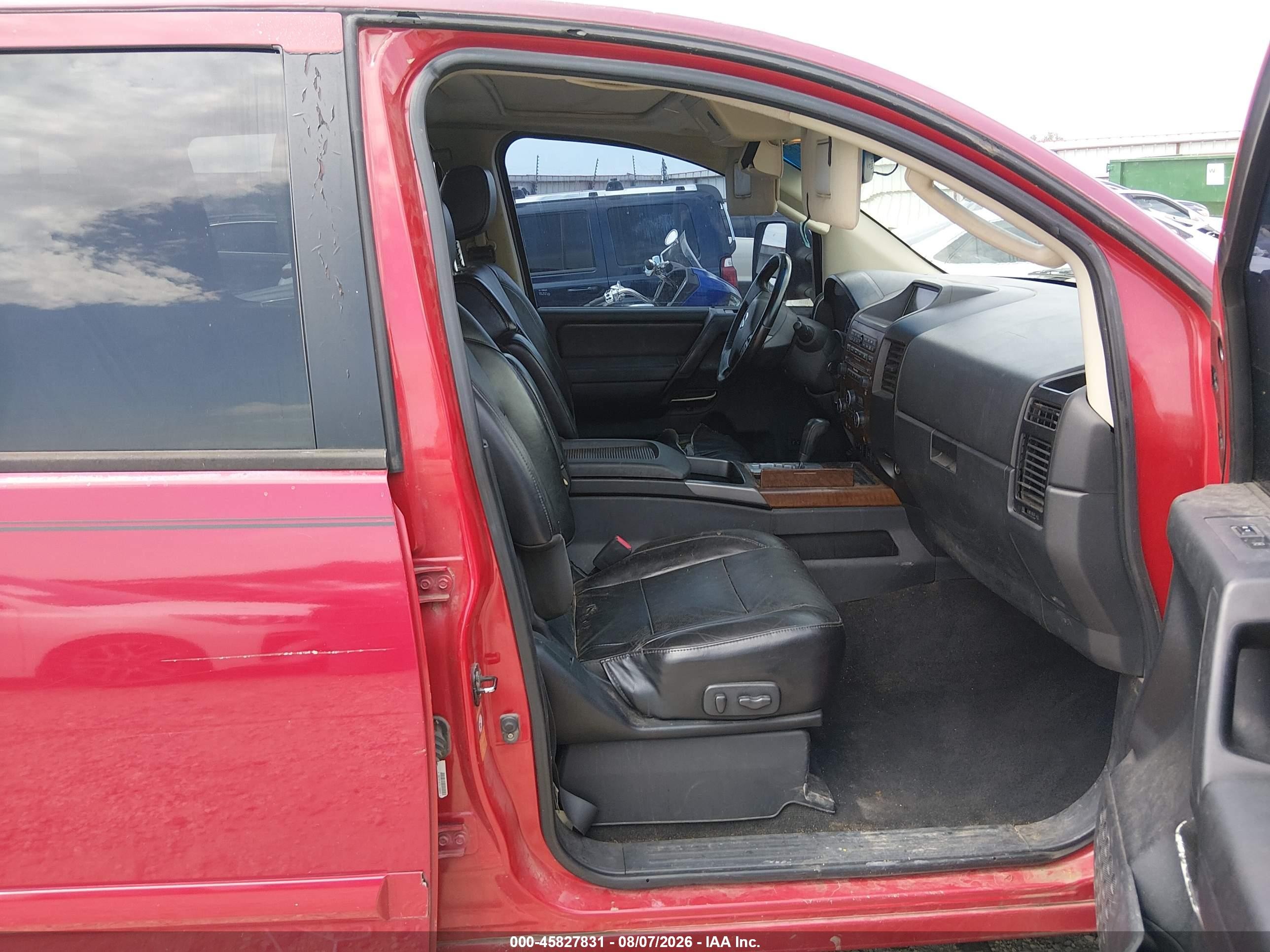 2008 Nissan Titan Le Red vin: 1N6BA07C48N310573