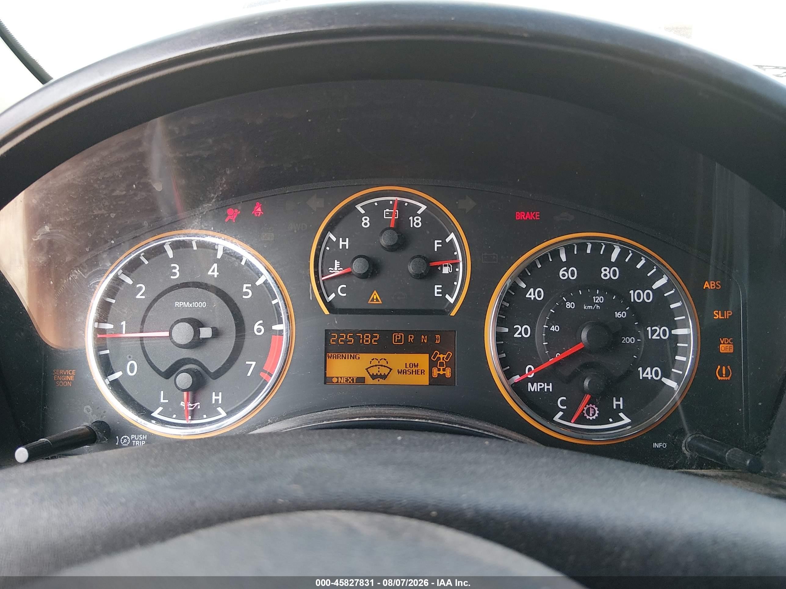 2008 Nissan Titan Le Red vin: 1N6BA07C48N310573
