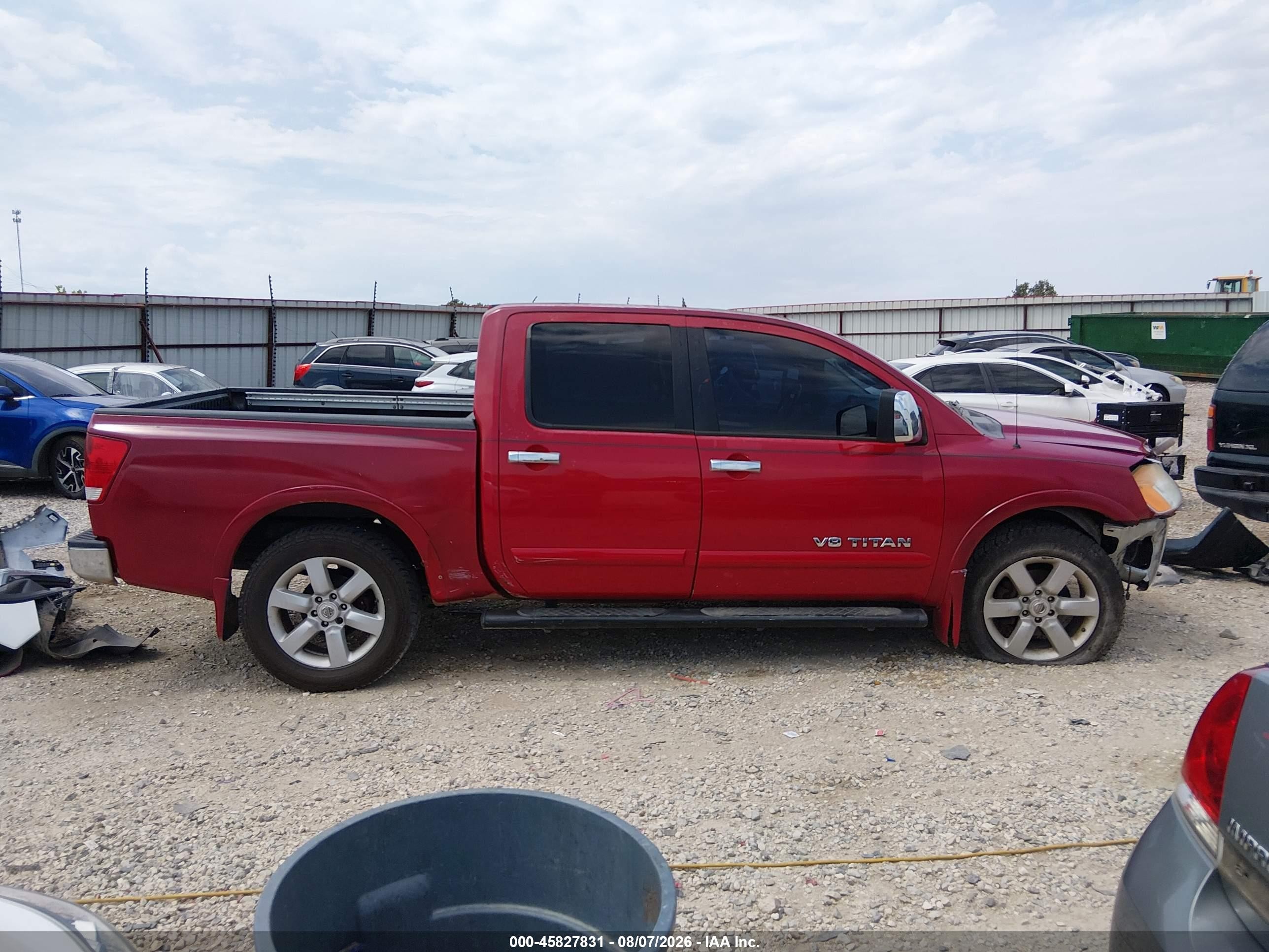 2008 Nissan Titan Le Red vin: 1N6BA07C48N310573