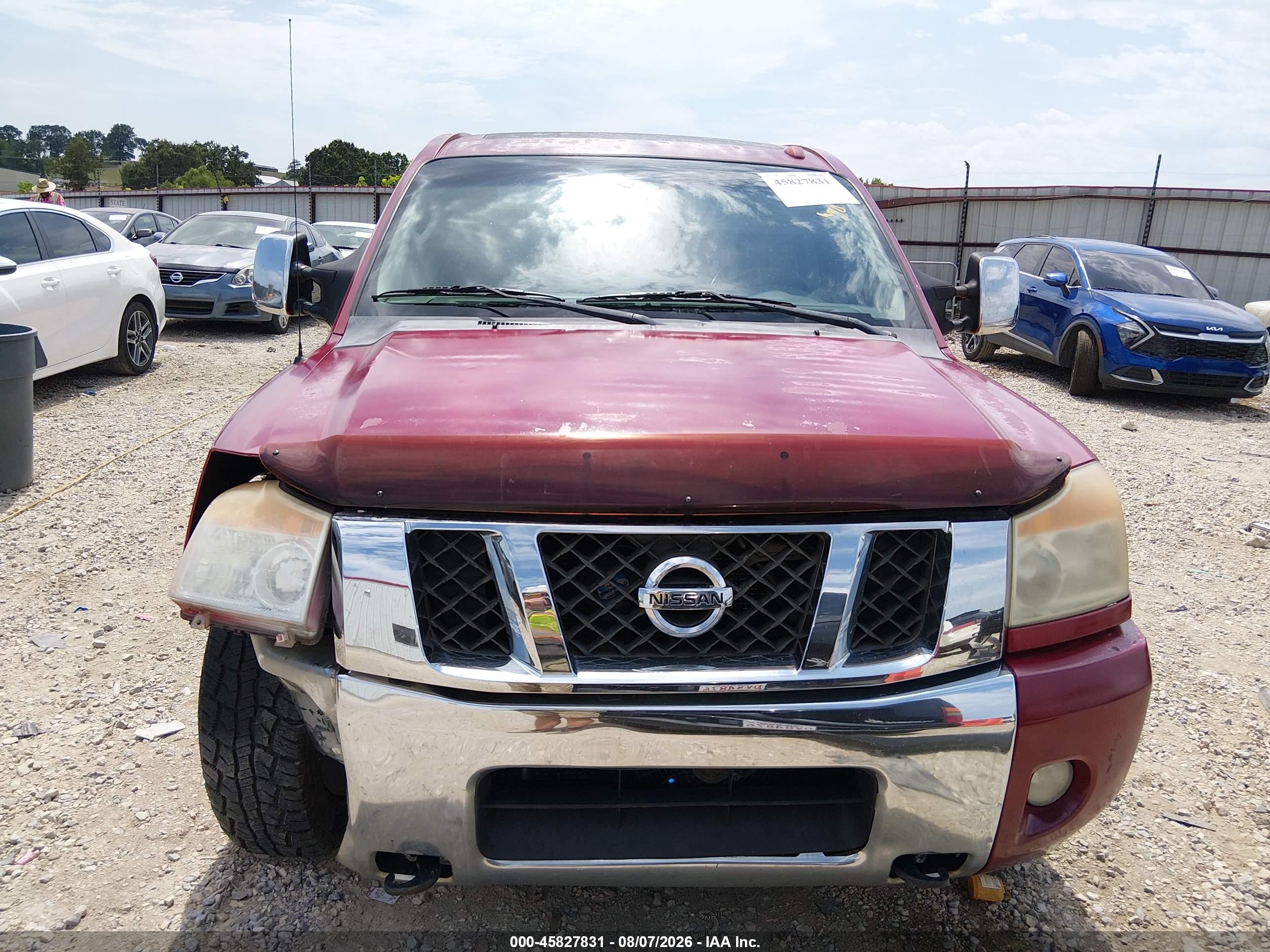 2008 Nissan Titan Le Red vin: 1N6BA07C48N310573