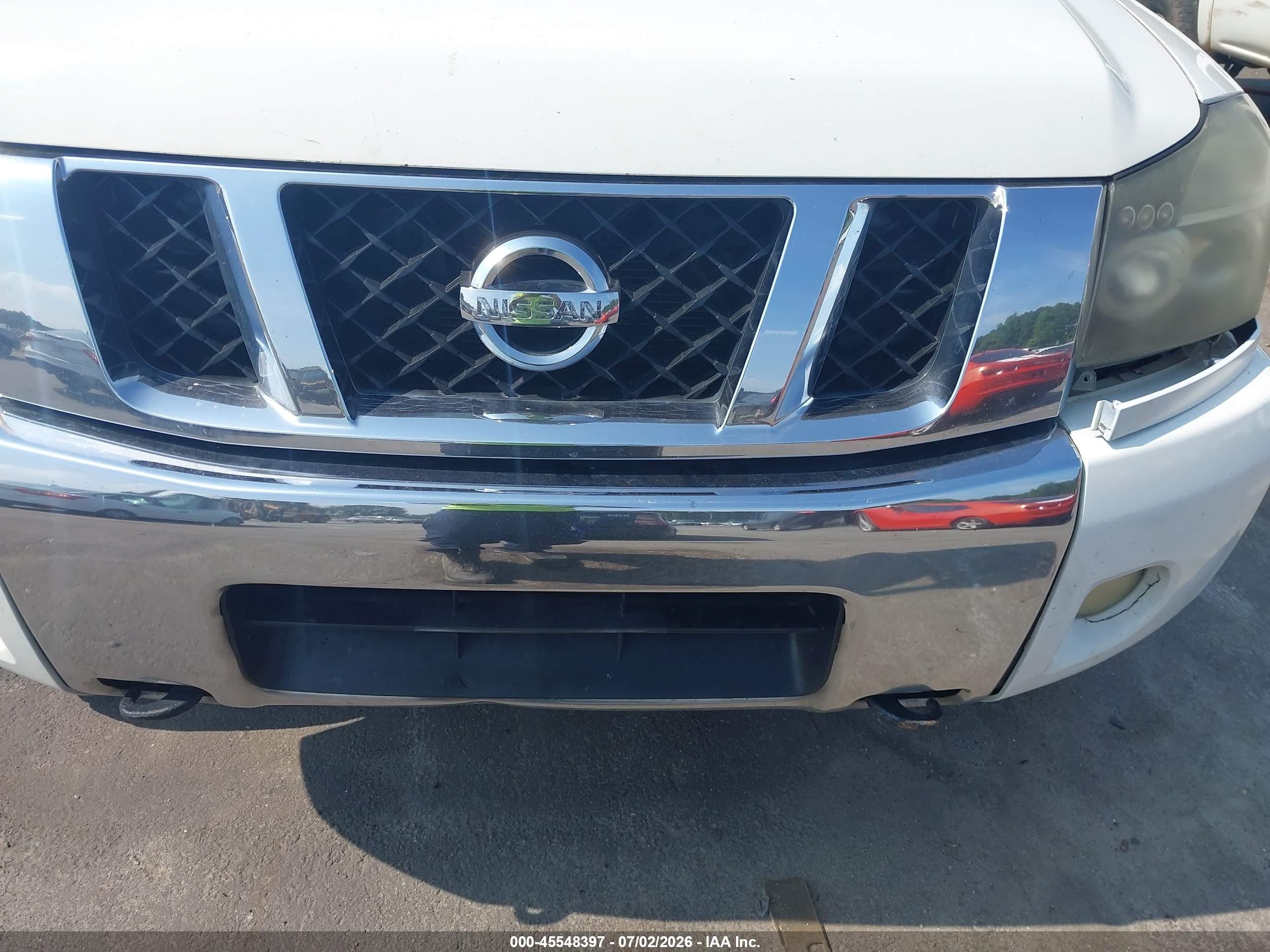 2008 Nissan Titan Le White vin: 1N6BA07C58N310288