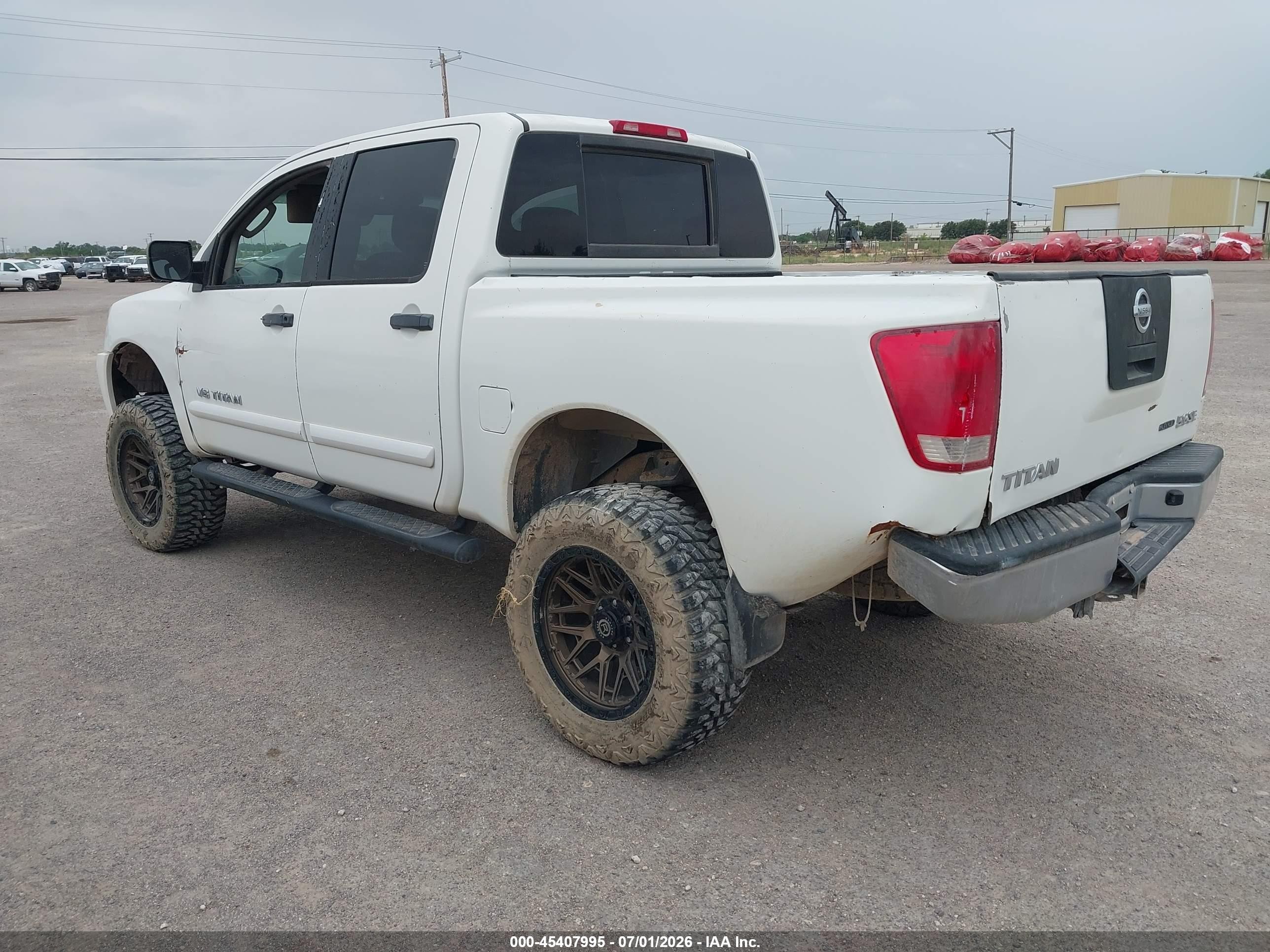 2008 Nissan Titan Xe White vin: 1N6BA07C58N346496