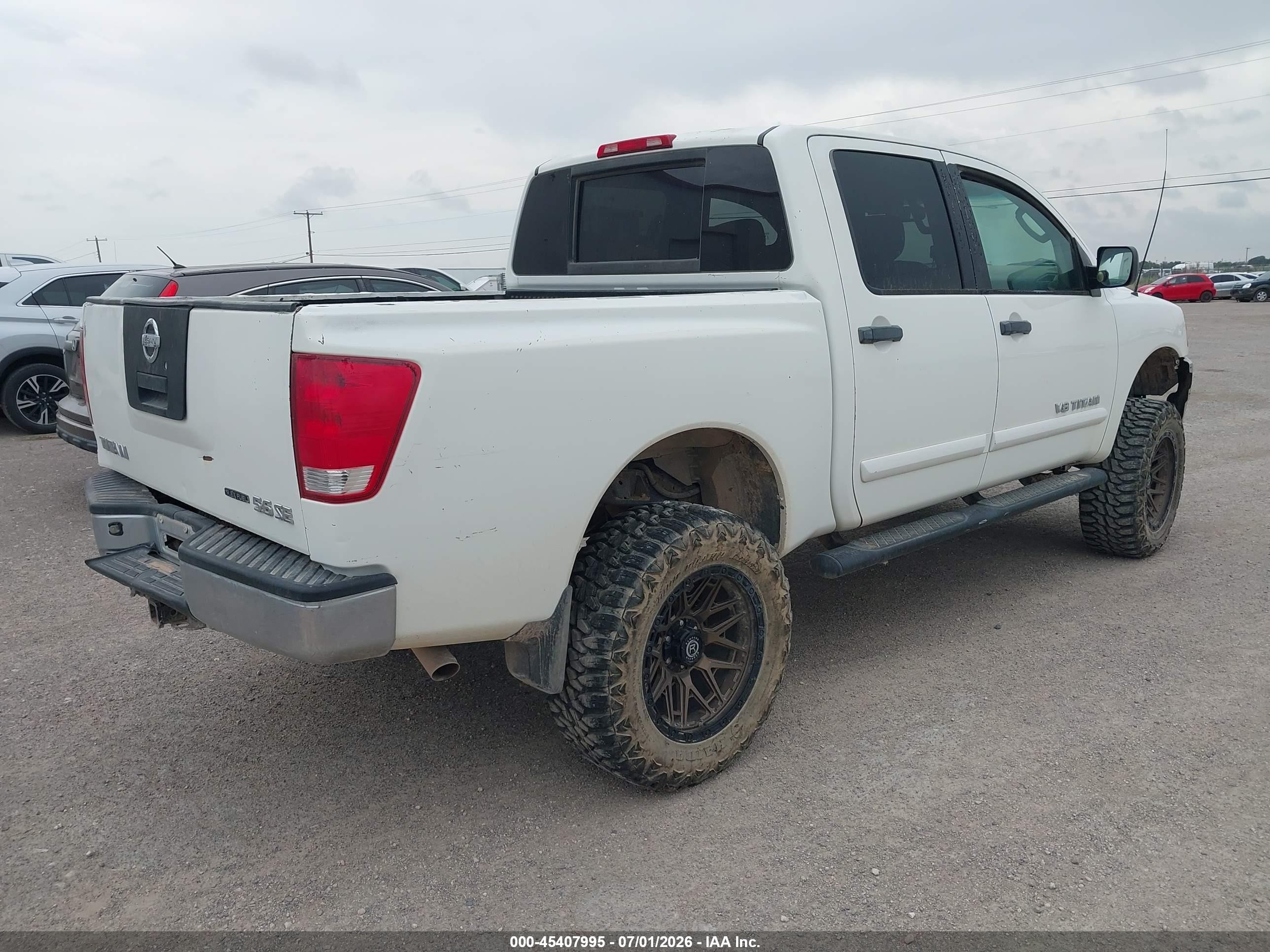 2008 Nissan Titan Xe White vin: 1N6BA07C58N346496