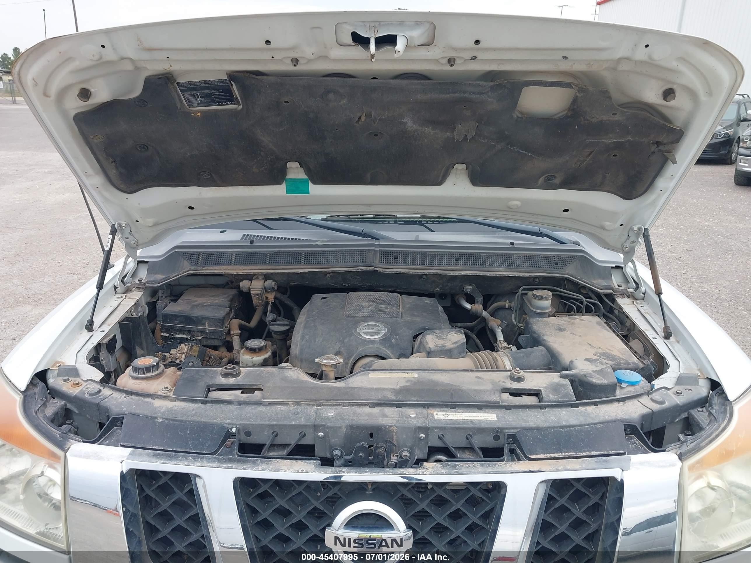2008 Nissan Titan Xe White vin: 1N6BA07C58N346496