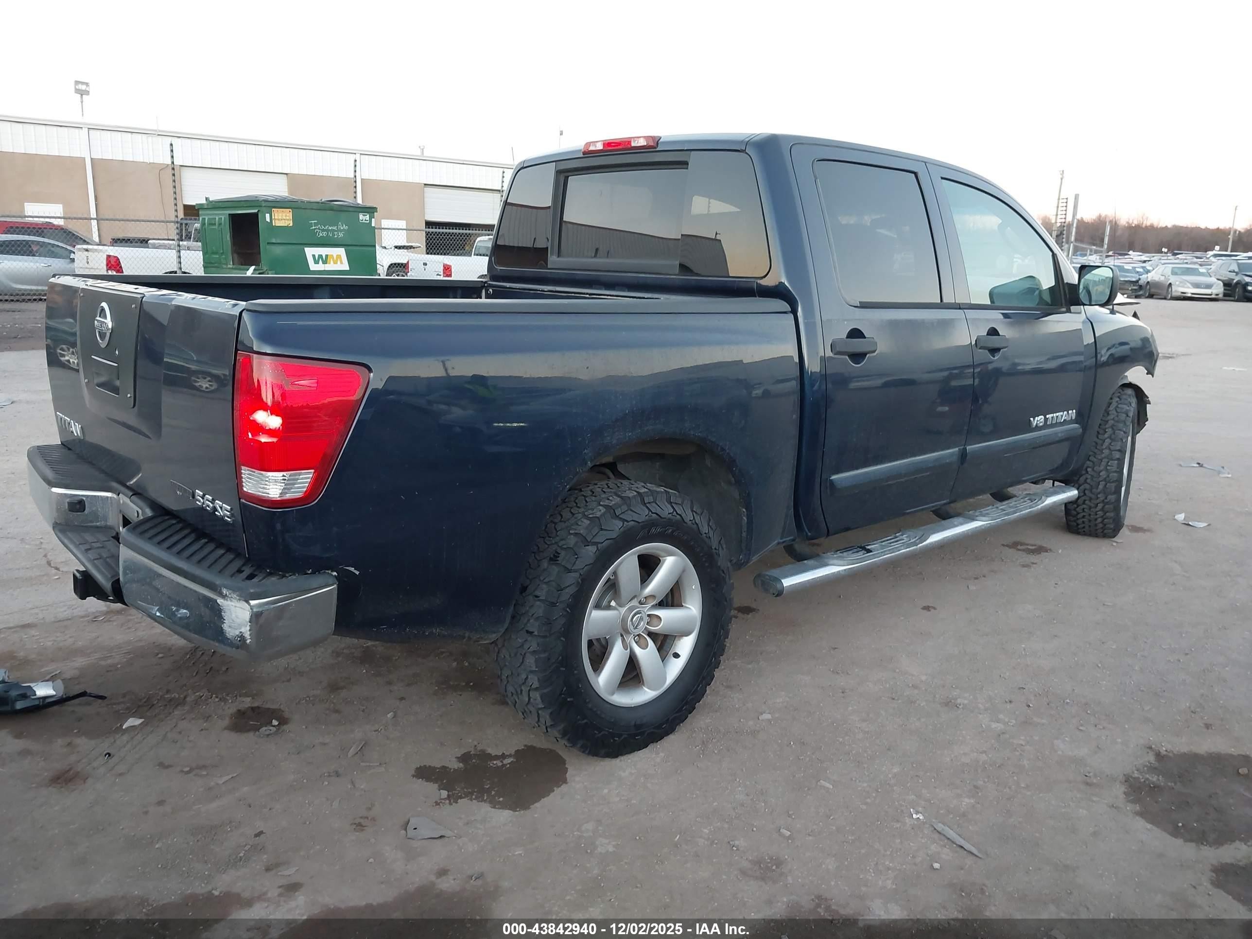 2009 Nissan Titan Se Blue vin: 1N6BA07C59N304332
