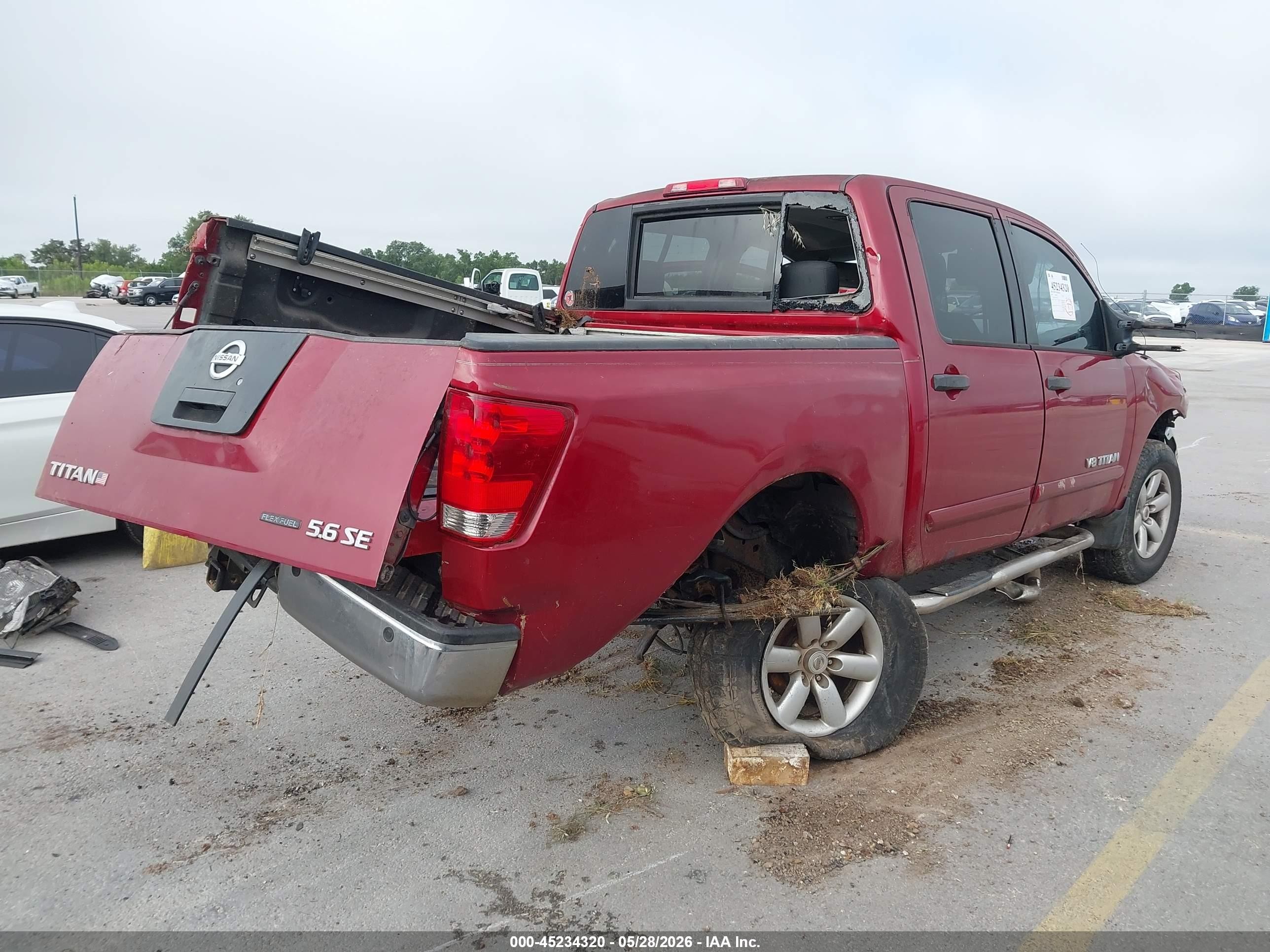 2009 Nissan Titan Se Red vin: 1N6BA07C59N315332