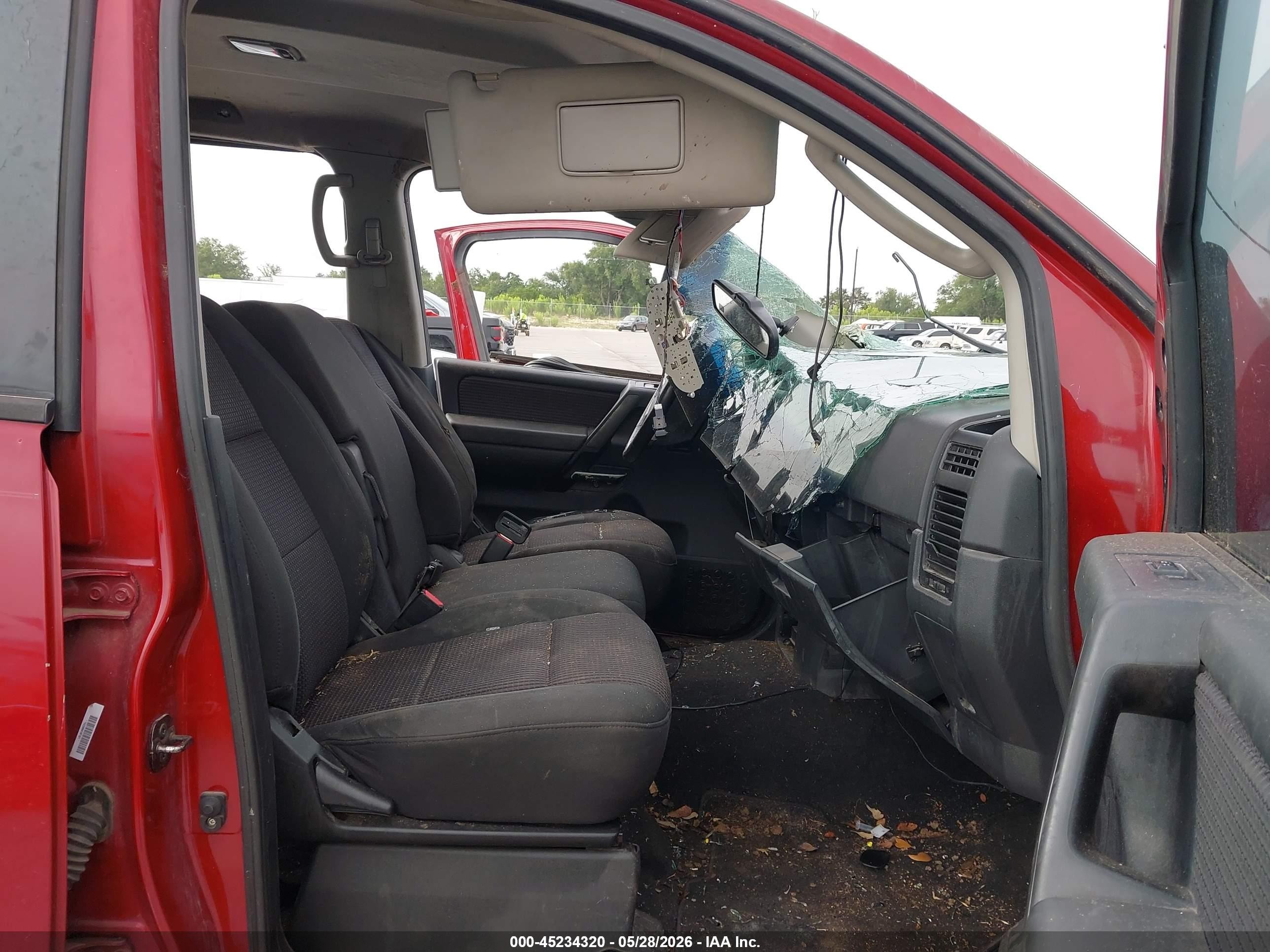 2009 Nissan Titan Se Red vin: 1N6BA07C59N315332