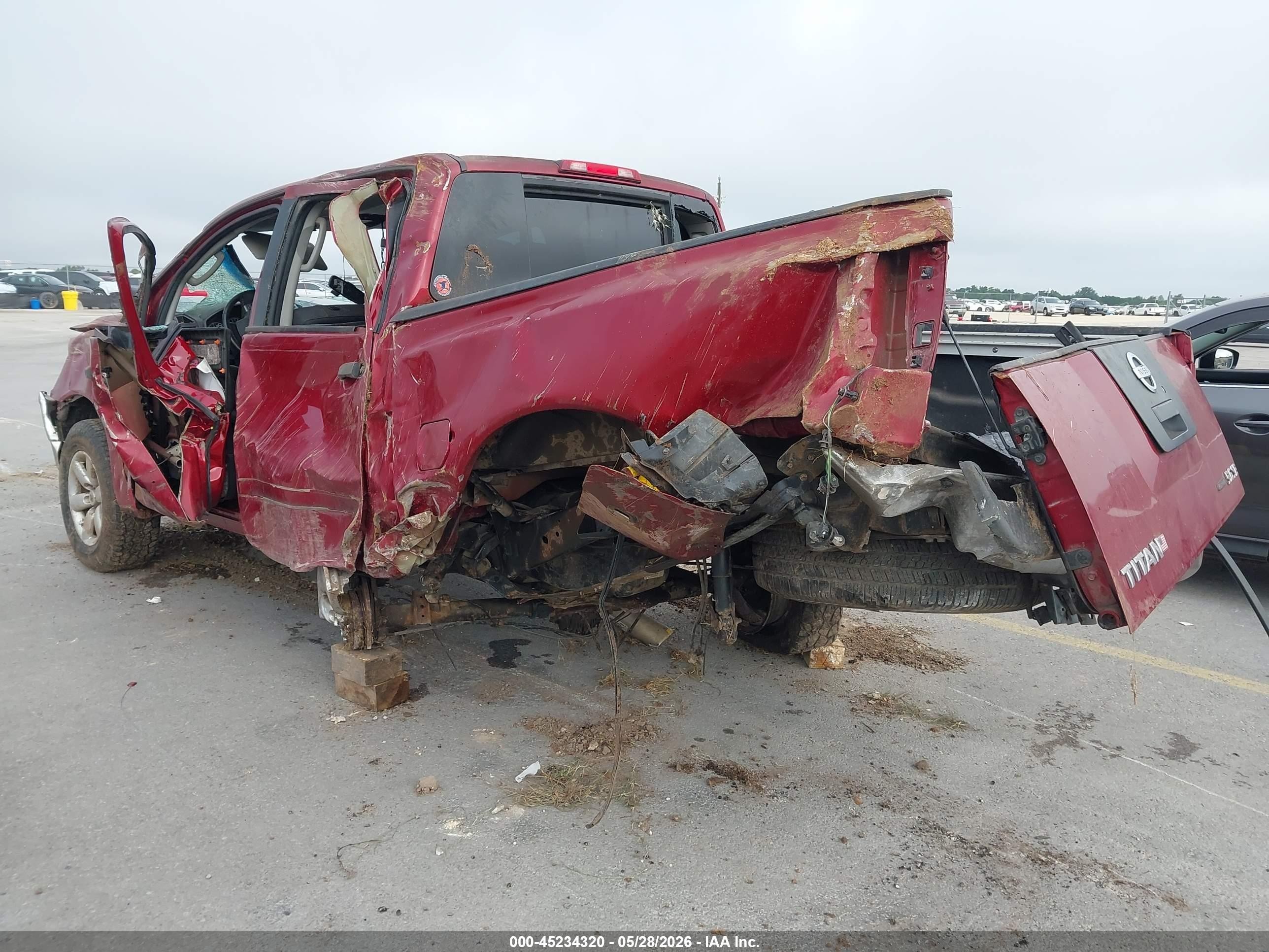 2009 Nissan Titan Se Red vin: 1N6BA07C59N315332