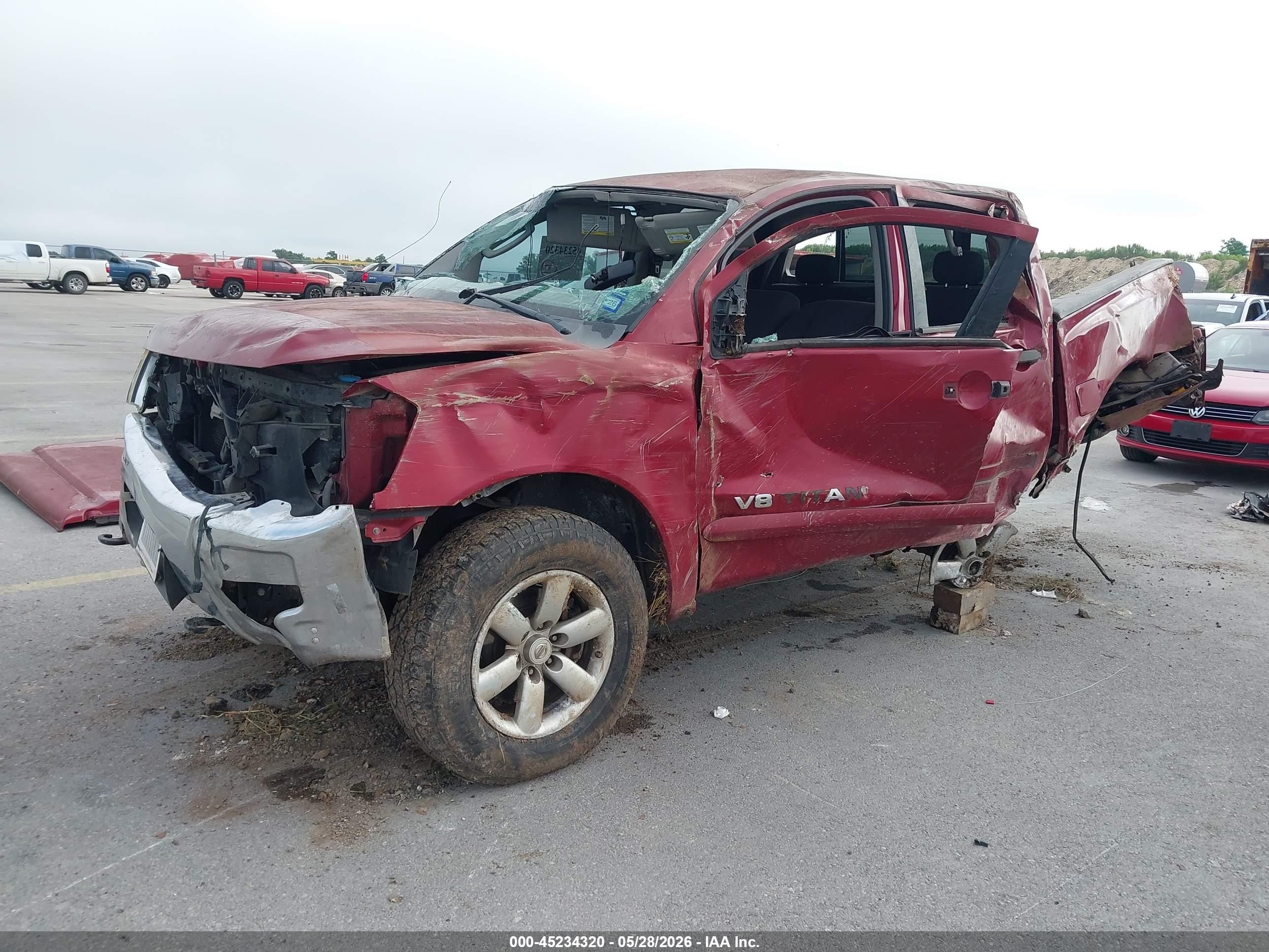 2009 Nissan Titan Se Red vin: 1N6BA07C59N315332