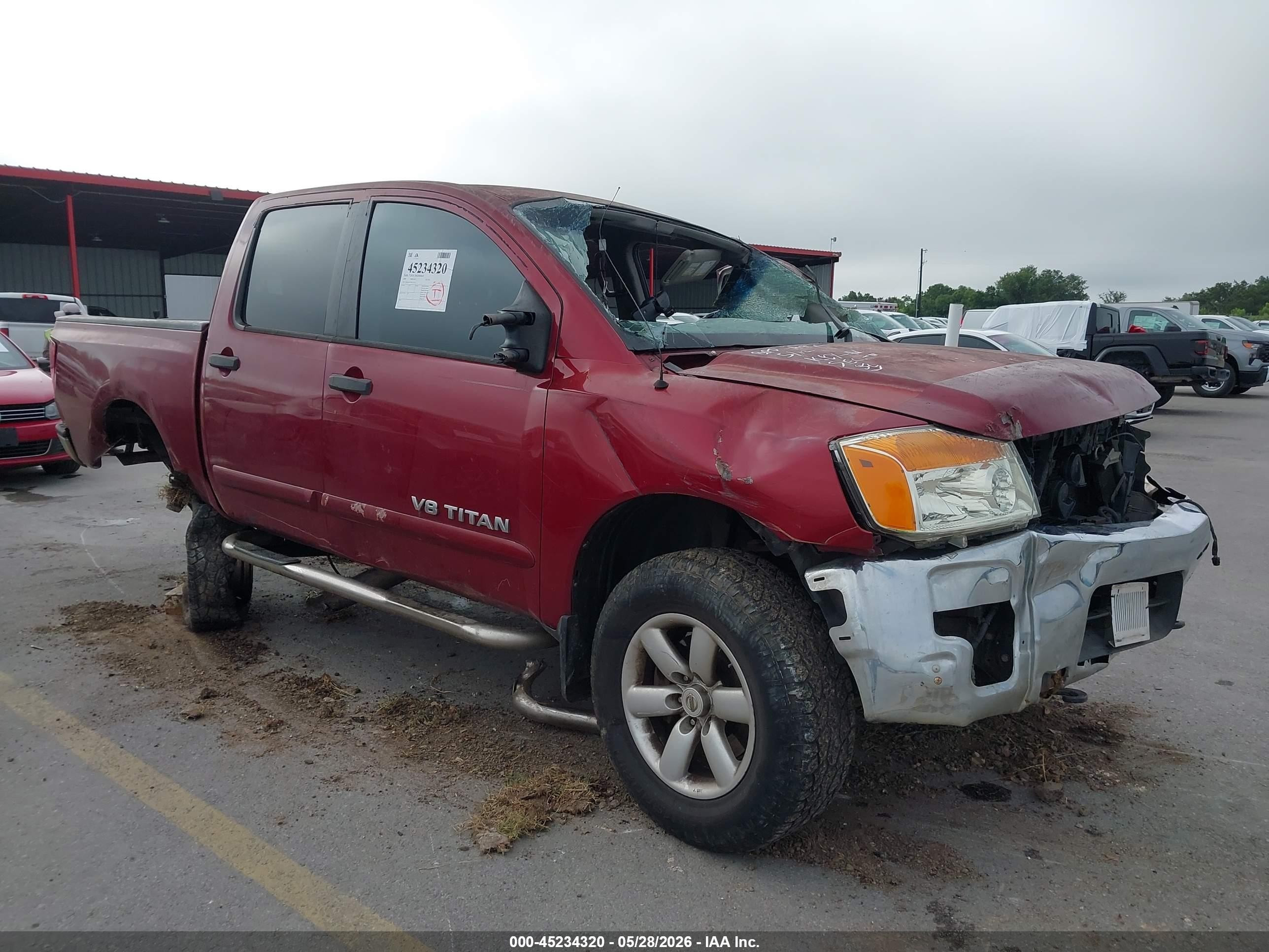 2009 Nissan Titan Se Red vin: 1N6BA07C59N315332