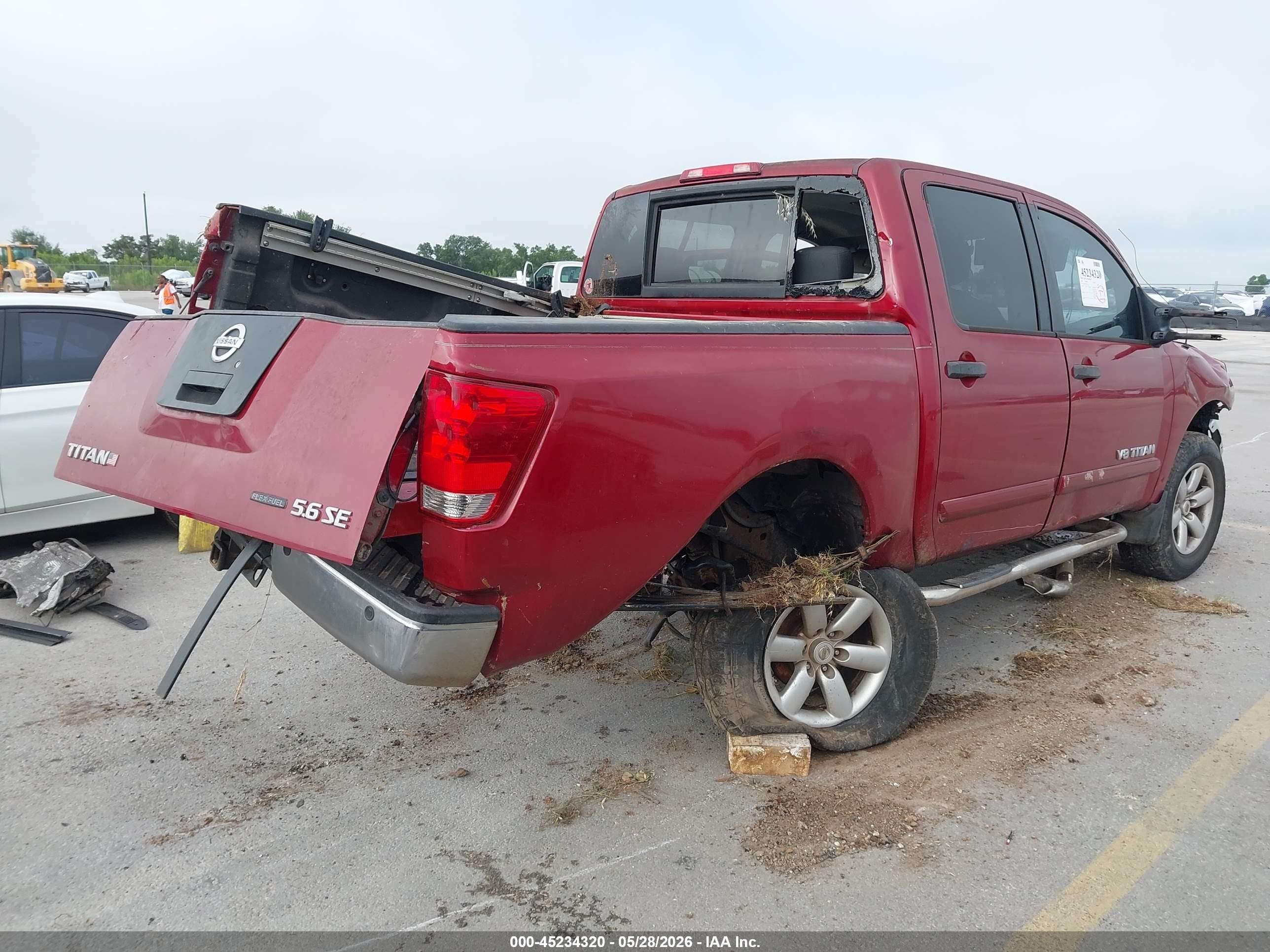 2009 Nissan Titan Se Red vin: 1N6BA07C59N315332