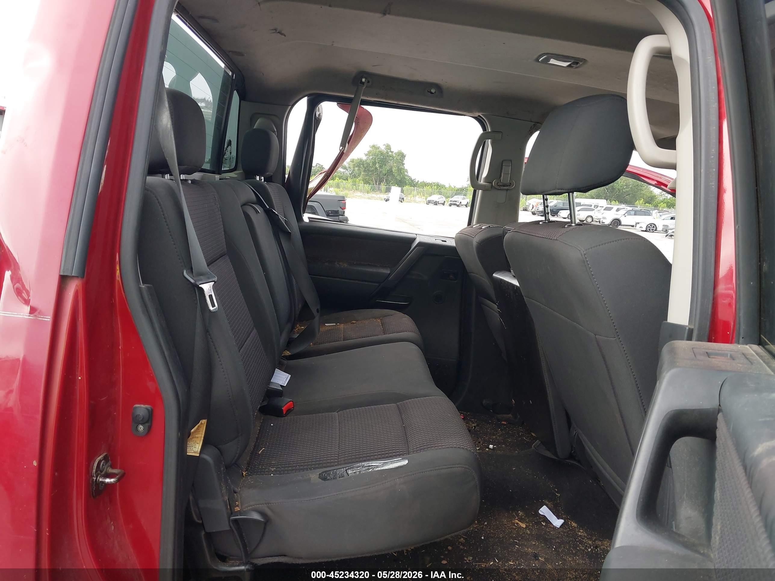 2009 Nissan Titan Se Red vin: 1N6BA07C59N315332