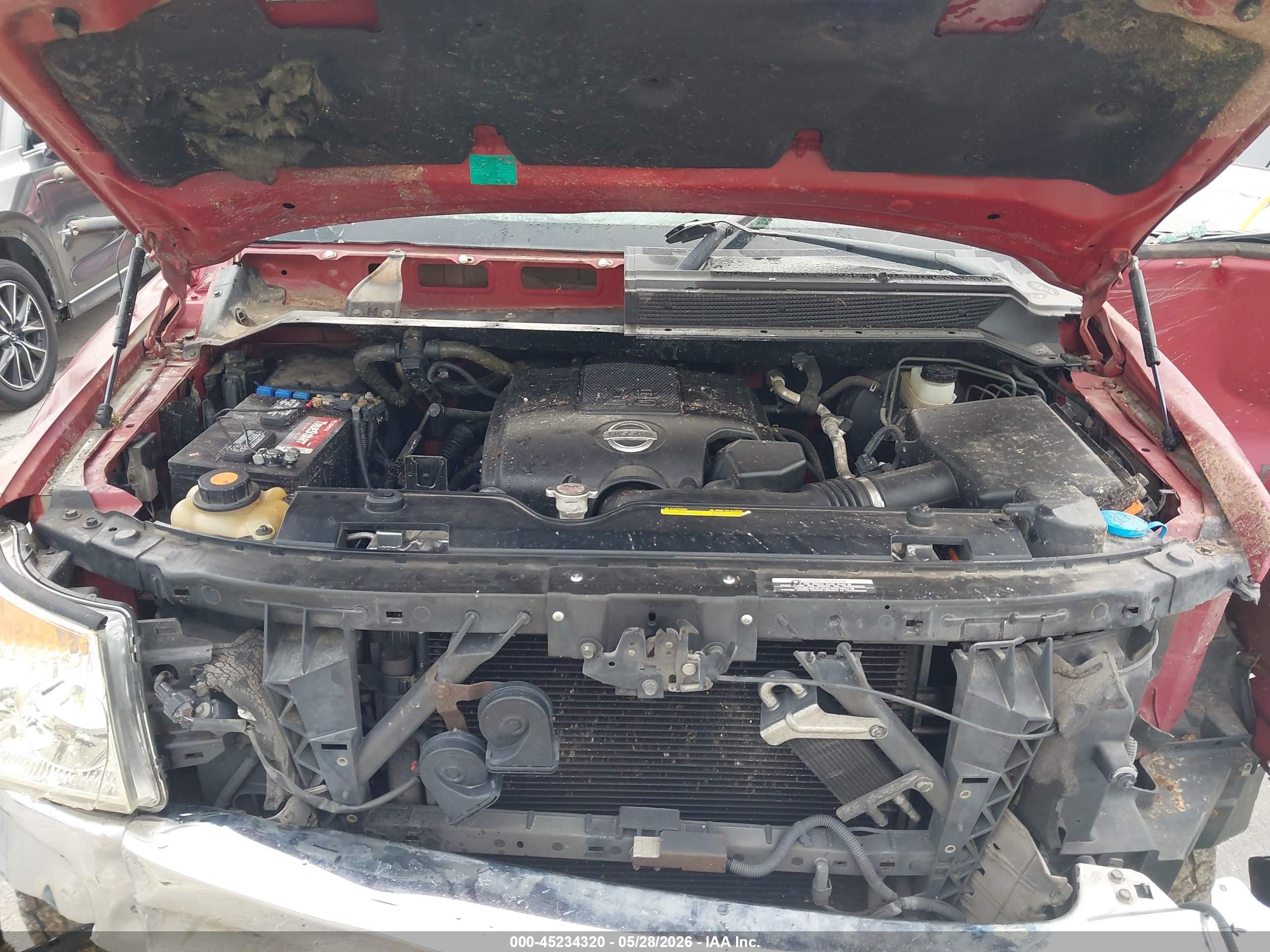 2009 Nissan Titan Se Red vin: 1N6BA07C59N315332