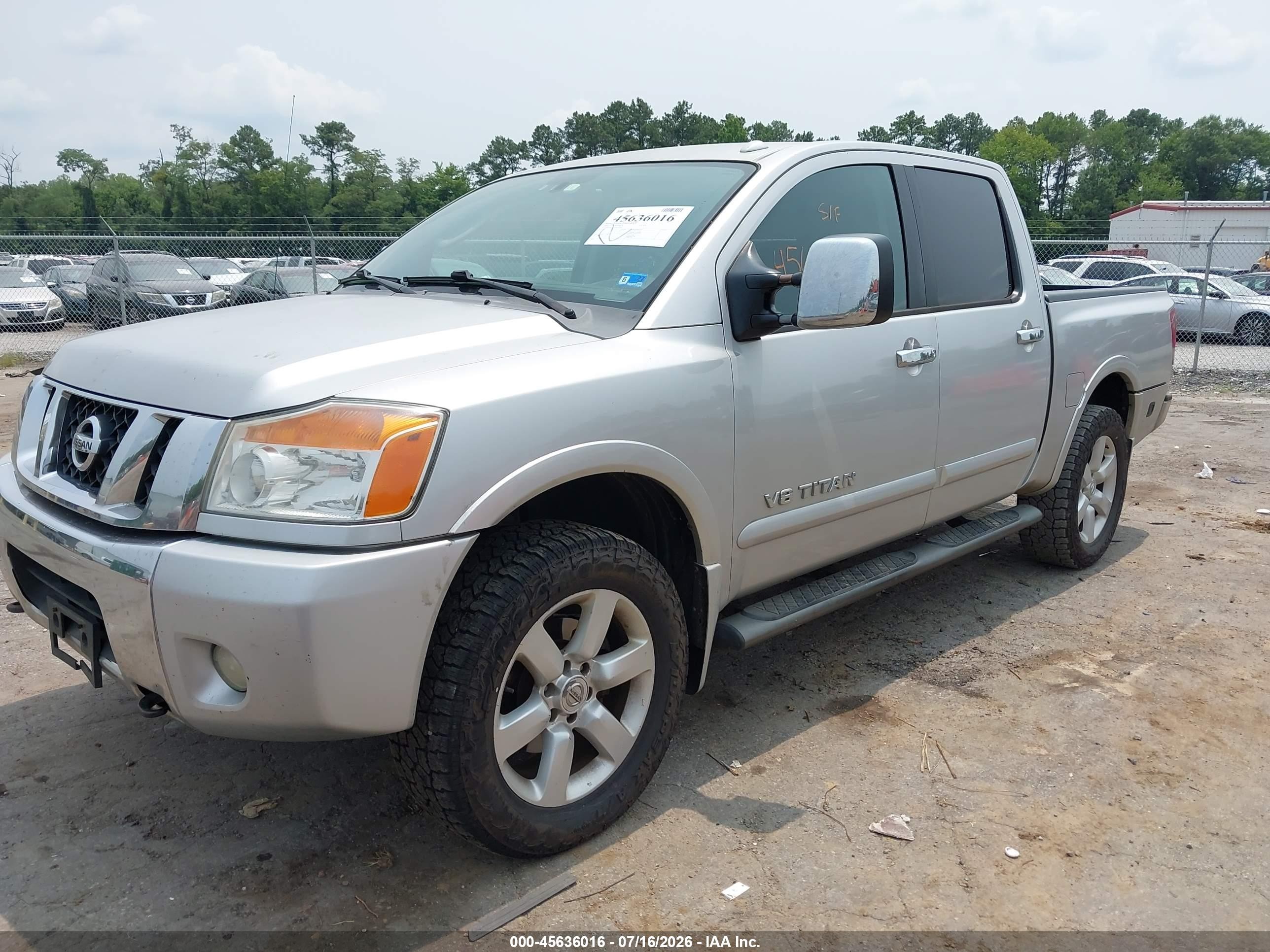2009 Nissan Titan Le Silver vin: 1N6BA07C89N303479