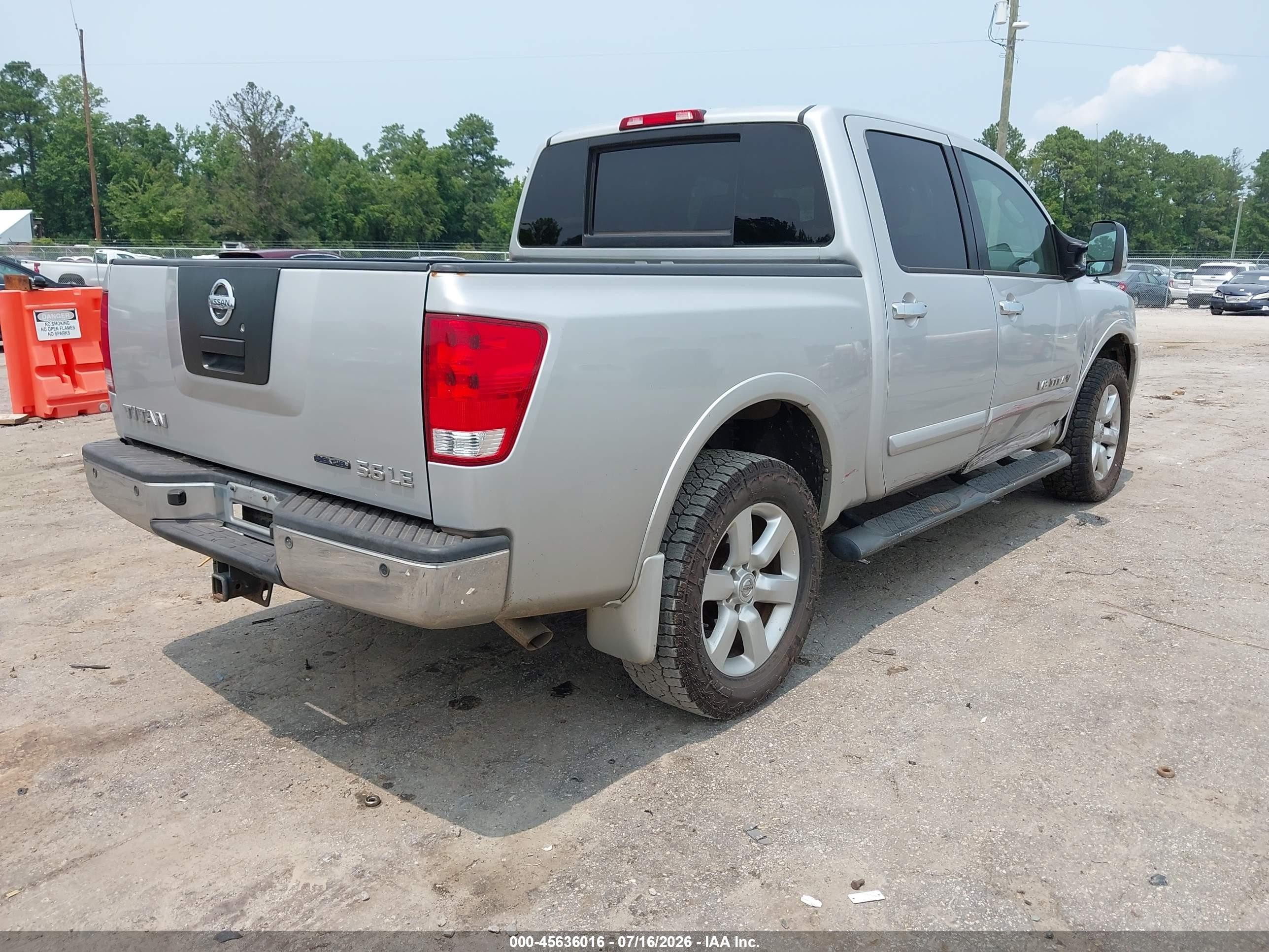 2009 Nissan Titan Le Silver vin: 1N6BA07C89N303479