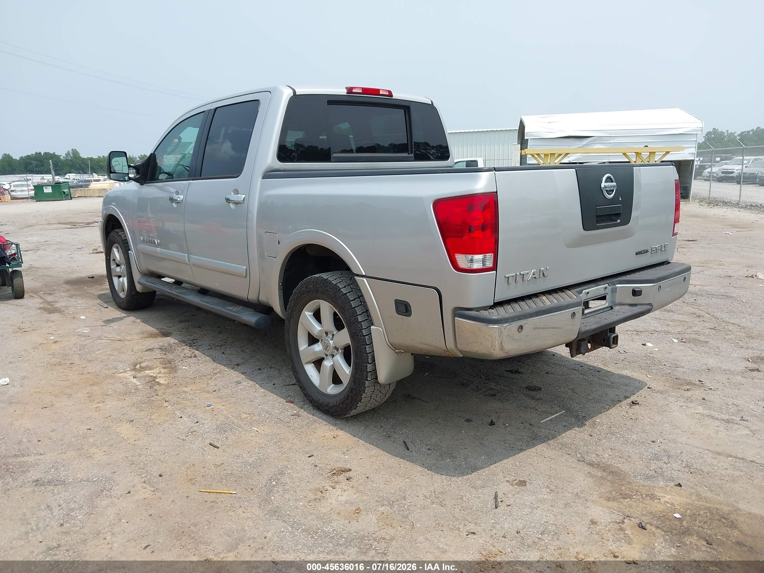 2009 Nissan Titan Le Silver vin: 1N6BA07C89N303479