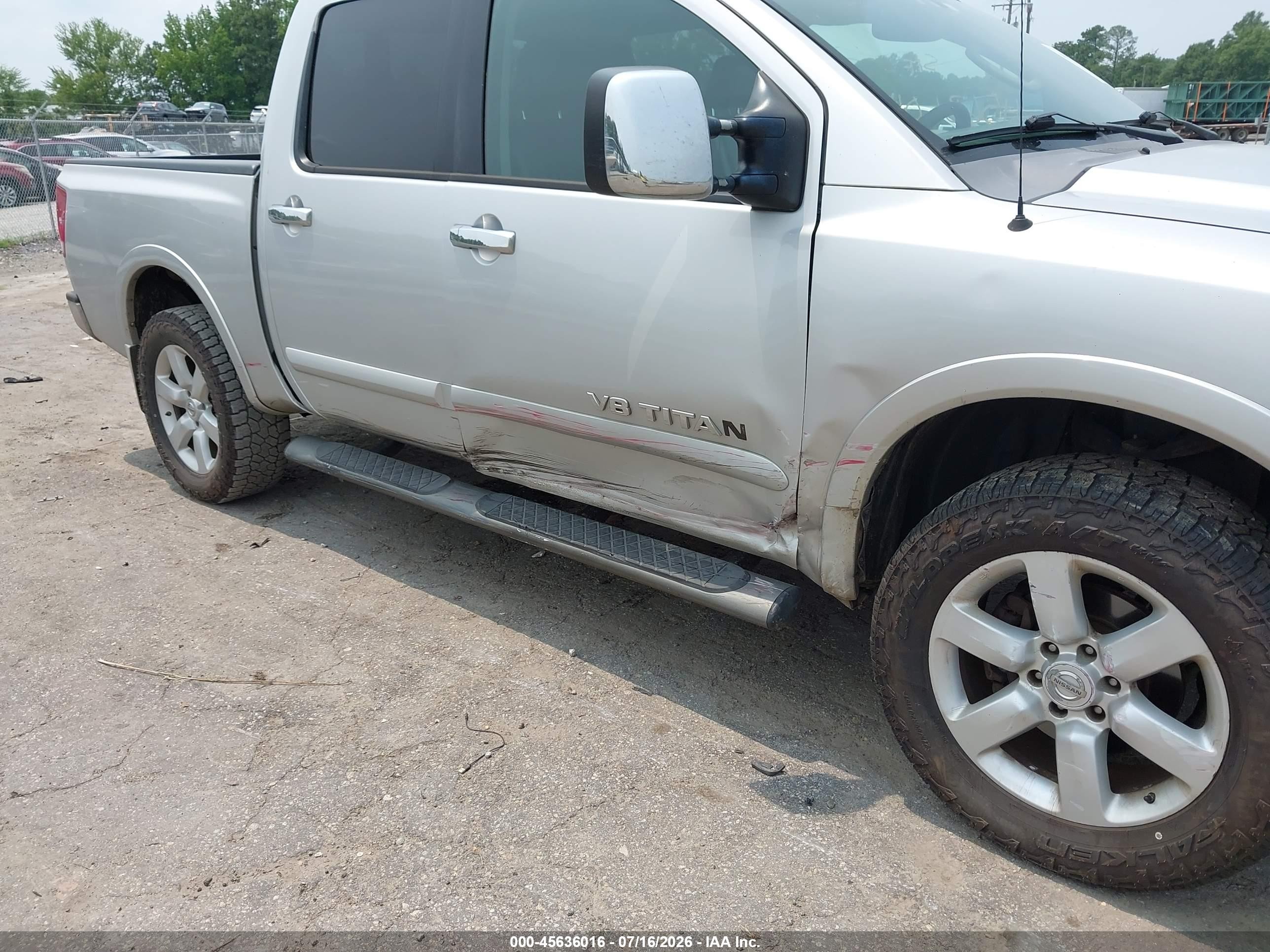 2009 Nissan Titan Le Silver vin: 1N6BA07C89N303479