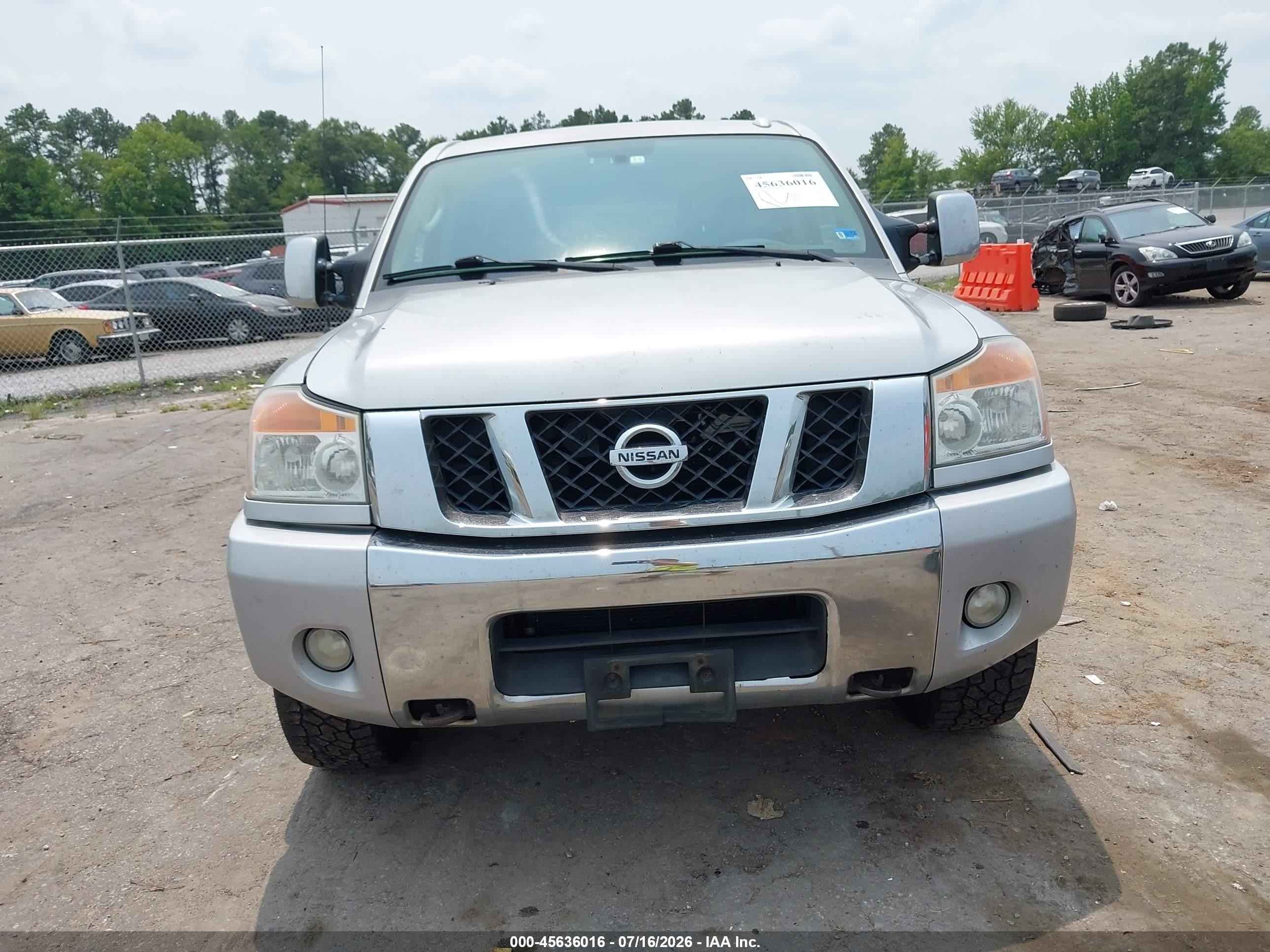 2009 Nissan Titan Le Silver vin: 1N6BA07C89N303479