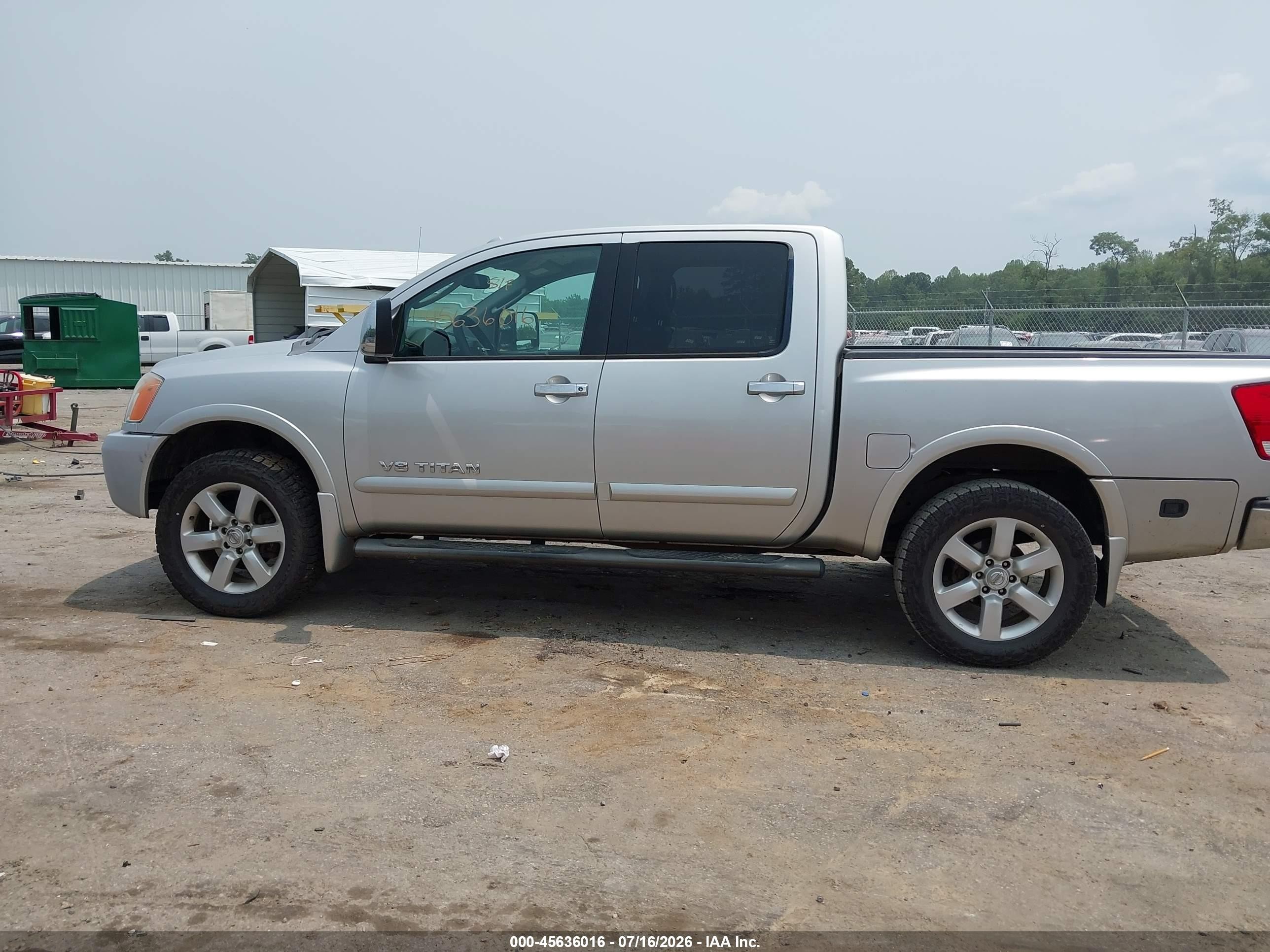 2009 Nissan Titan Le Silver vin: 1N6BA07C89N303479