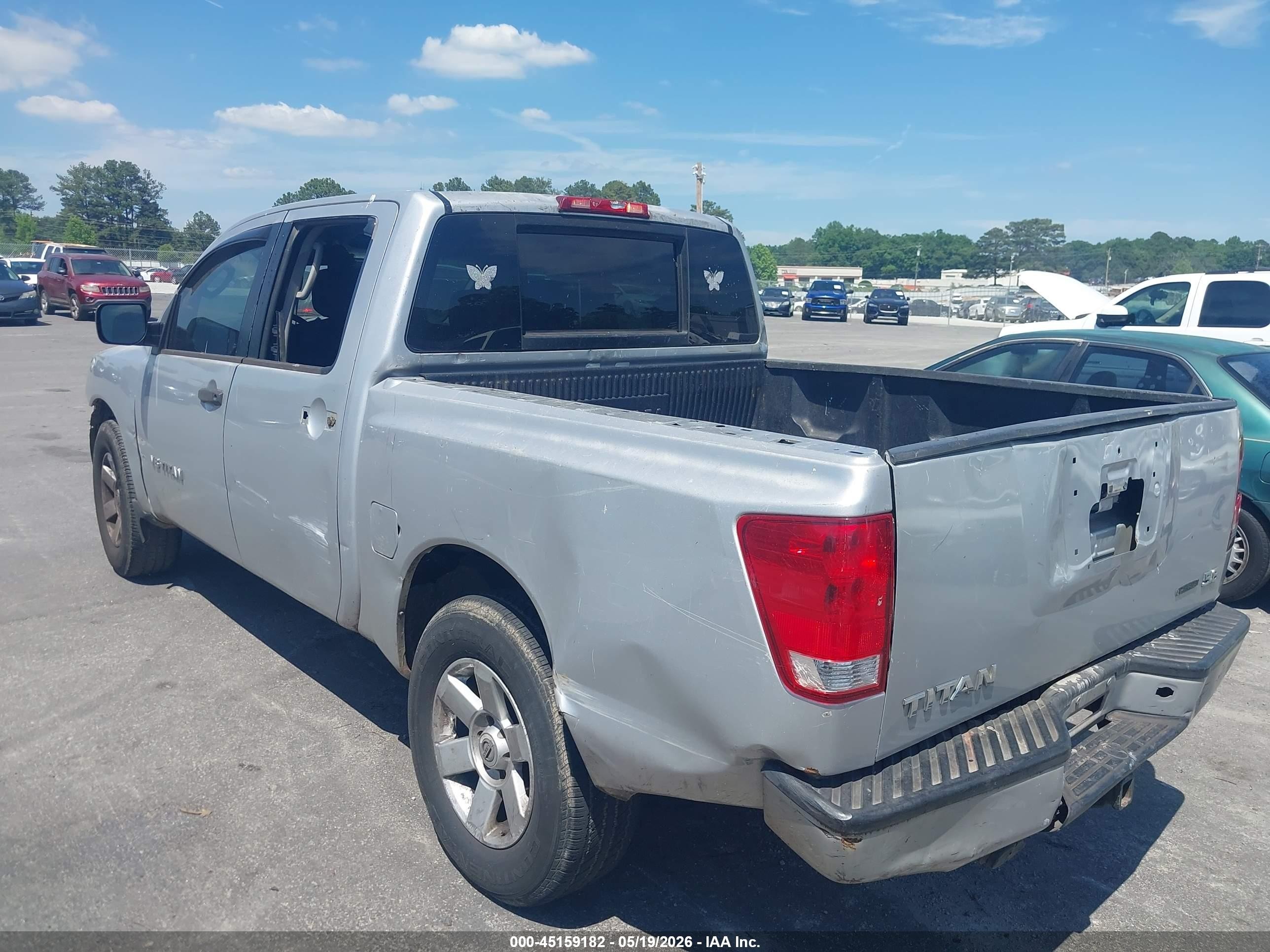 2008 Nissan Titan Le/se Silver vin: 1N6BA07D08N351985